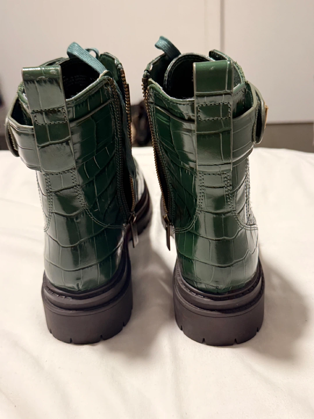 Michael Kors Green Croc Embossed Boots - photo 4
