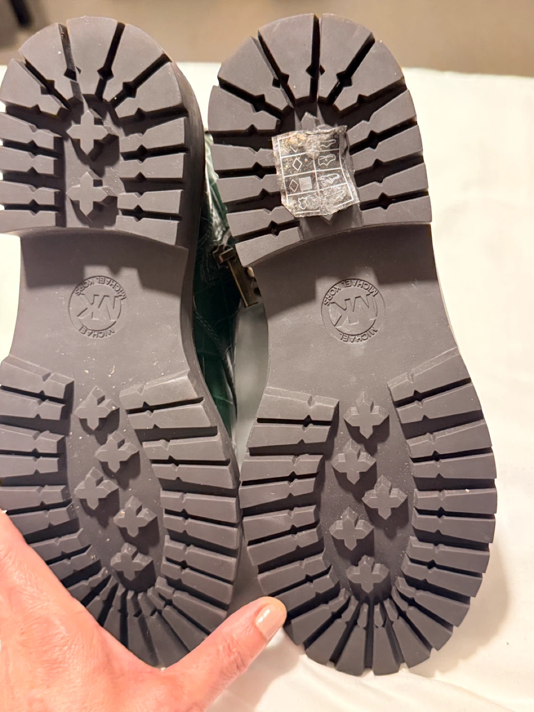 Michael Kors Green Croc Embossed Boots - photo 5
