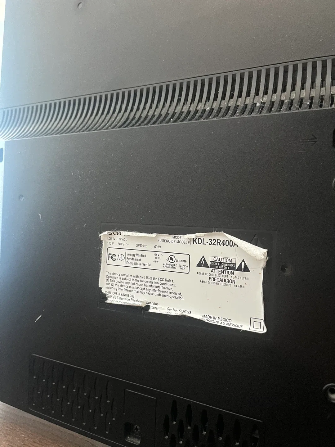 Sony 32" LED TV image indicator(3)