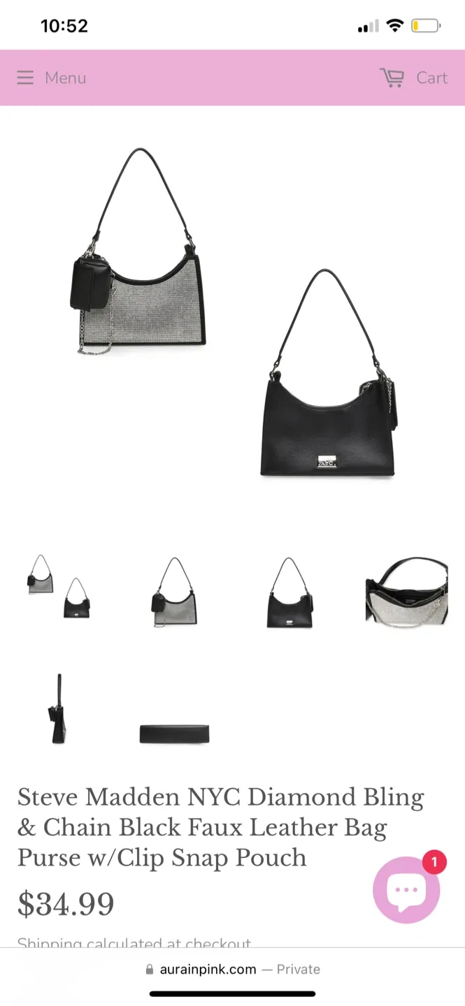 Steve Madden NYC Diamond Bling Shoulder Bag image indicator(4)