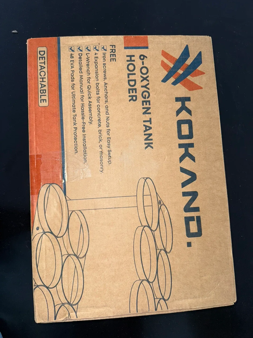 Kokand Oxygen Cylinder 6 Tank Holder image indicator(6)