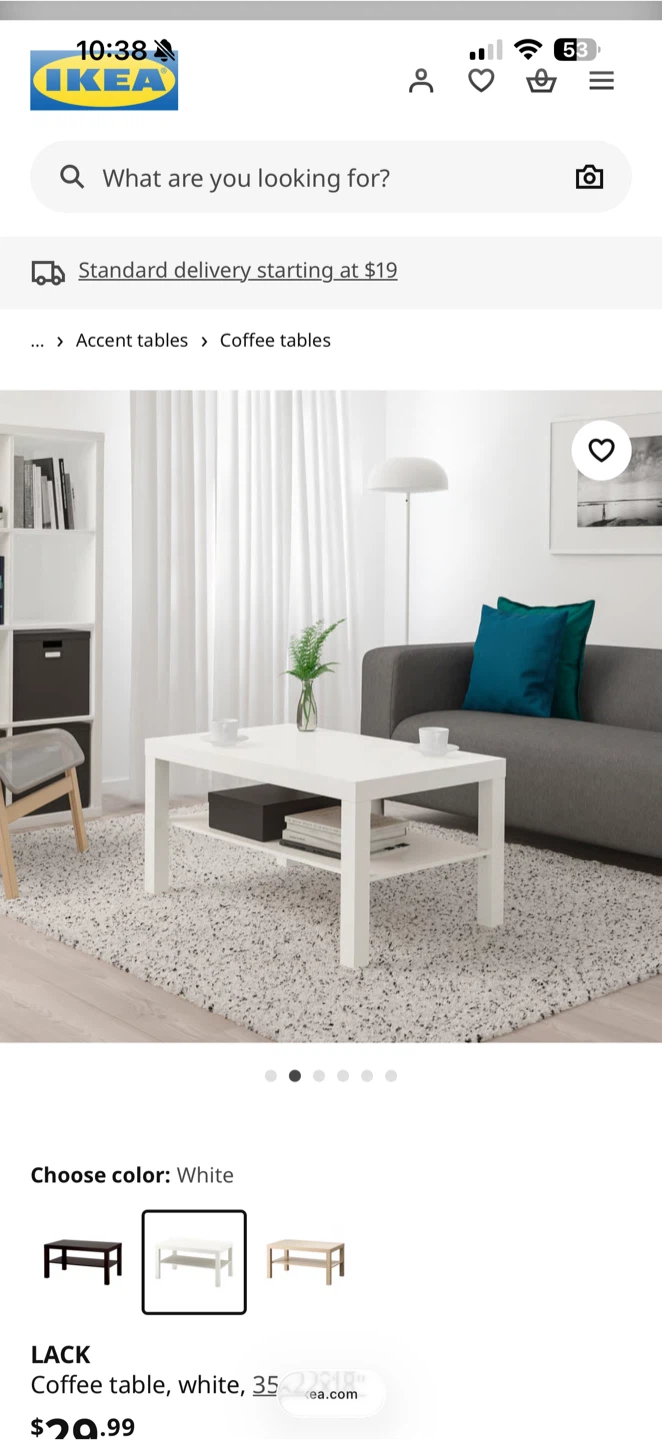 IKEA LACK White Coffee Table