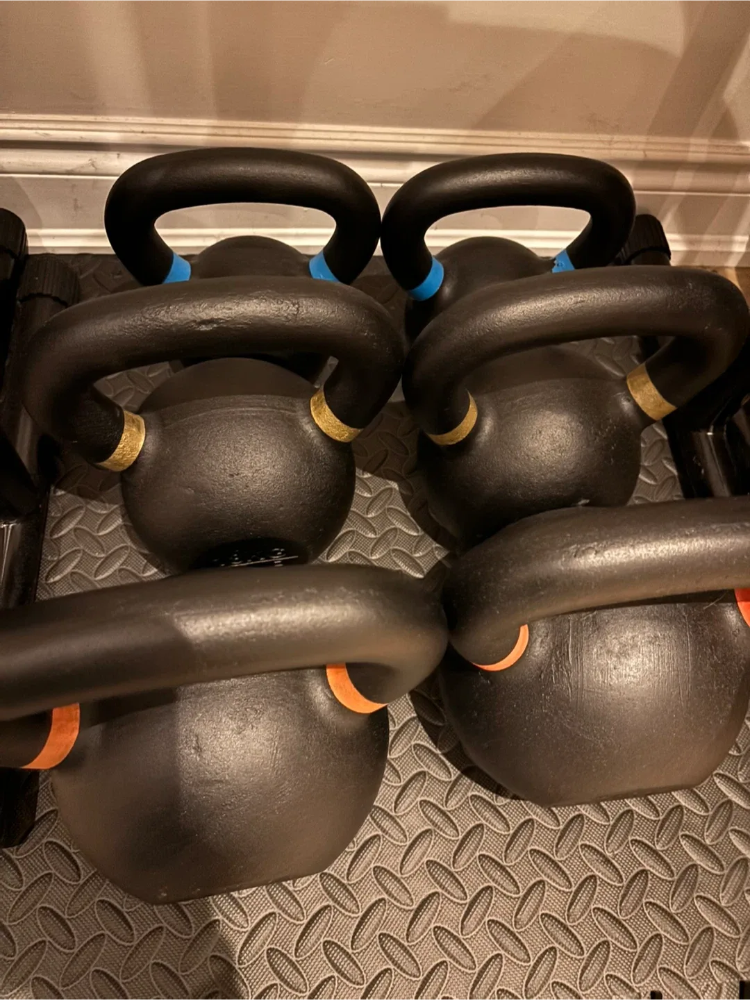 Set of Kettlebells (10kg, 18kg, 28kg)