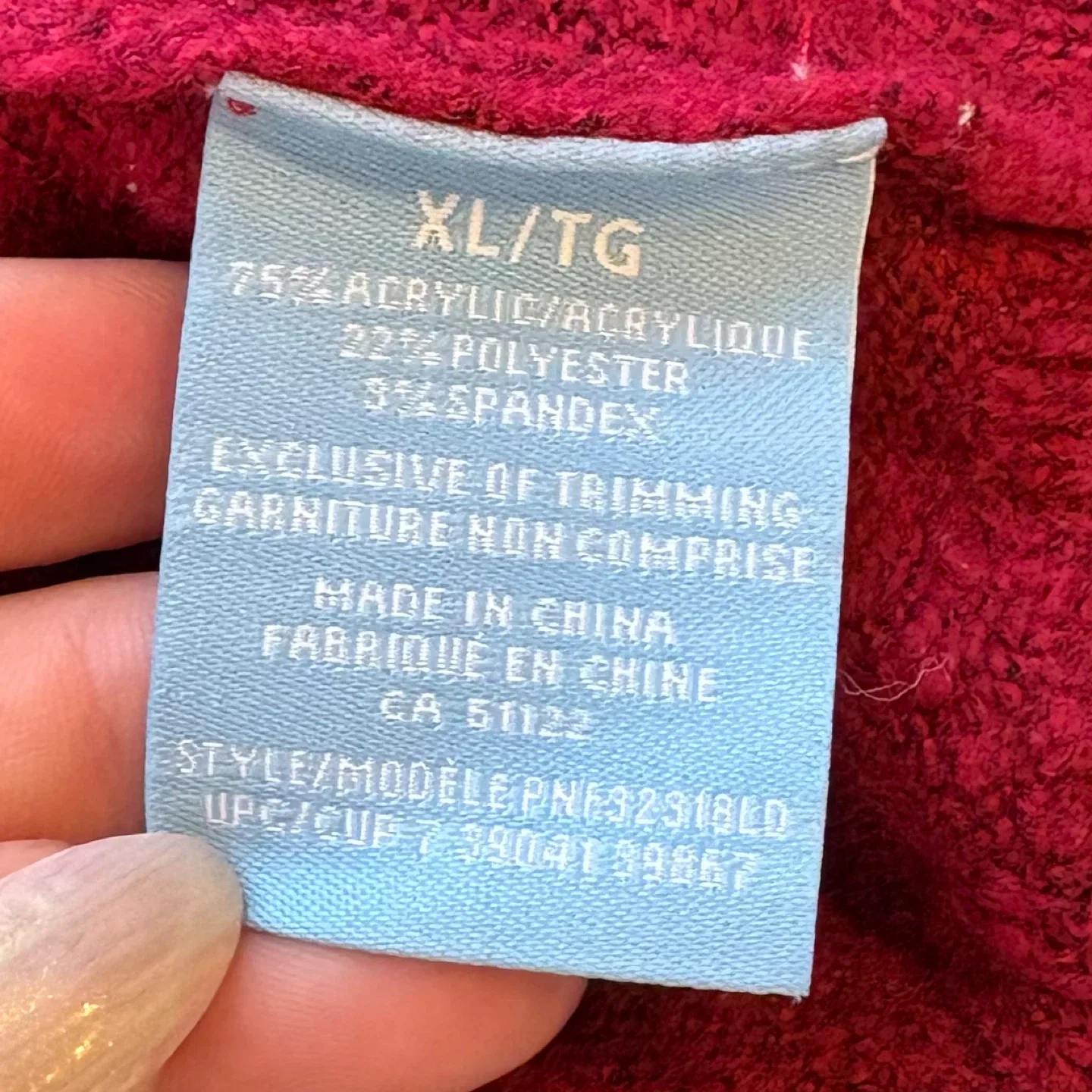 Penmans Red Sequined Martini Snowflake Ugly Christmas Sweater XL image indicator(9)