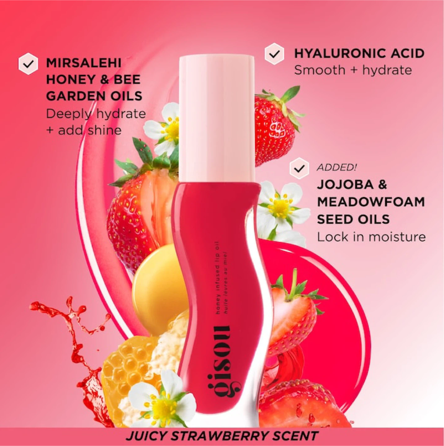 Gisou Honey Infused Lip Oil - Cherry on the Cake - photo 4
