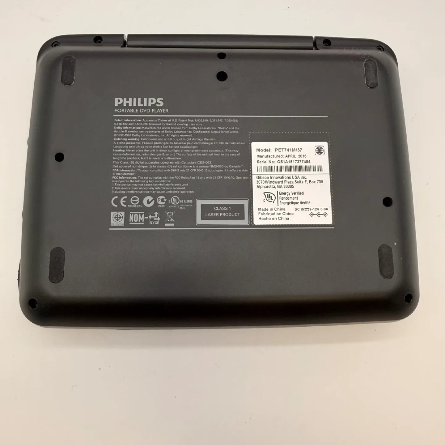 Philips PET741M/37 Portable DVD Player 7” image indicator(7)