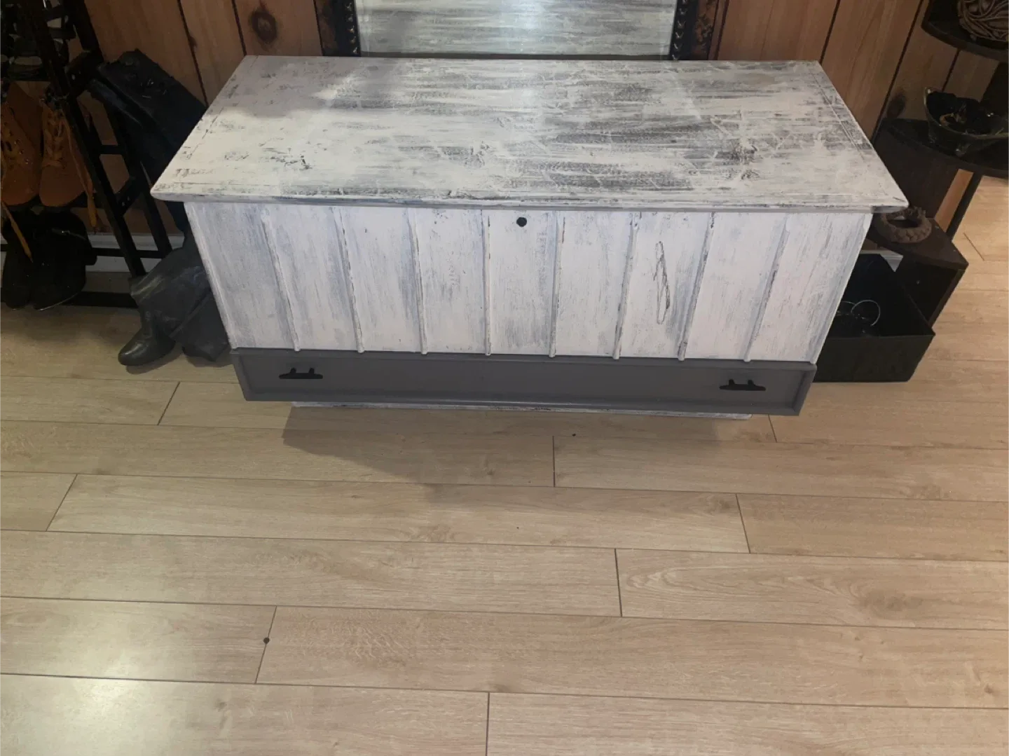 White Painted Cedar Chest