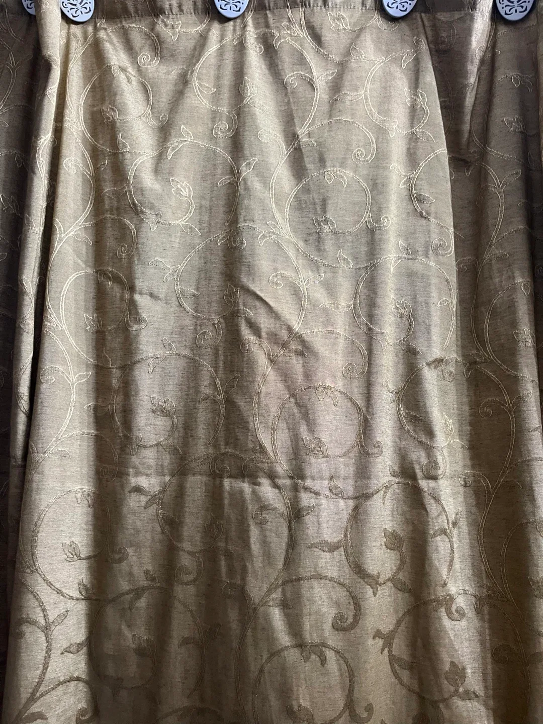 Gold Patterned Shower Curtain image indicator(3)