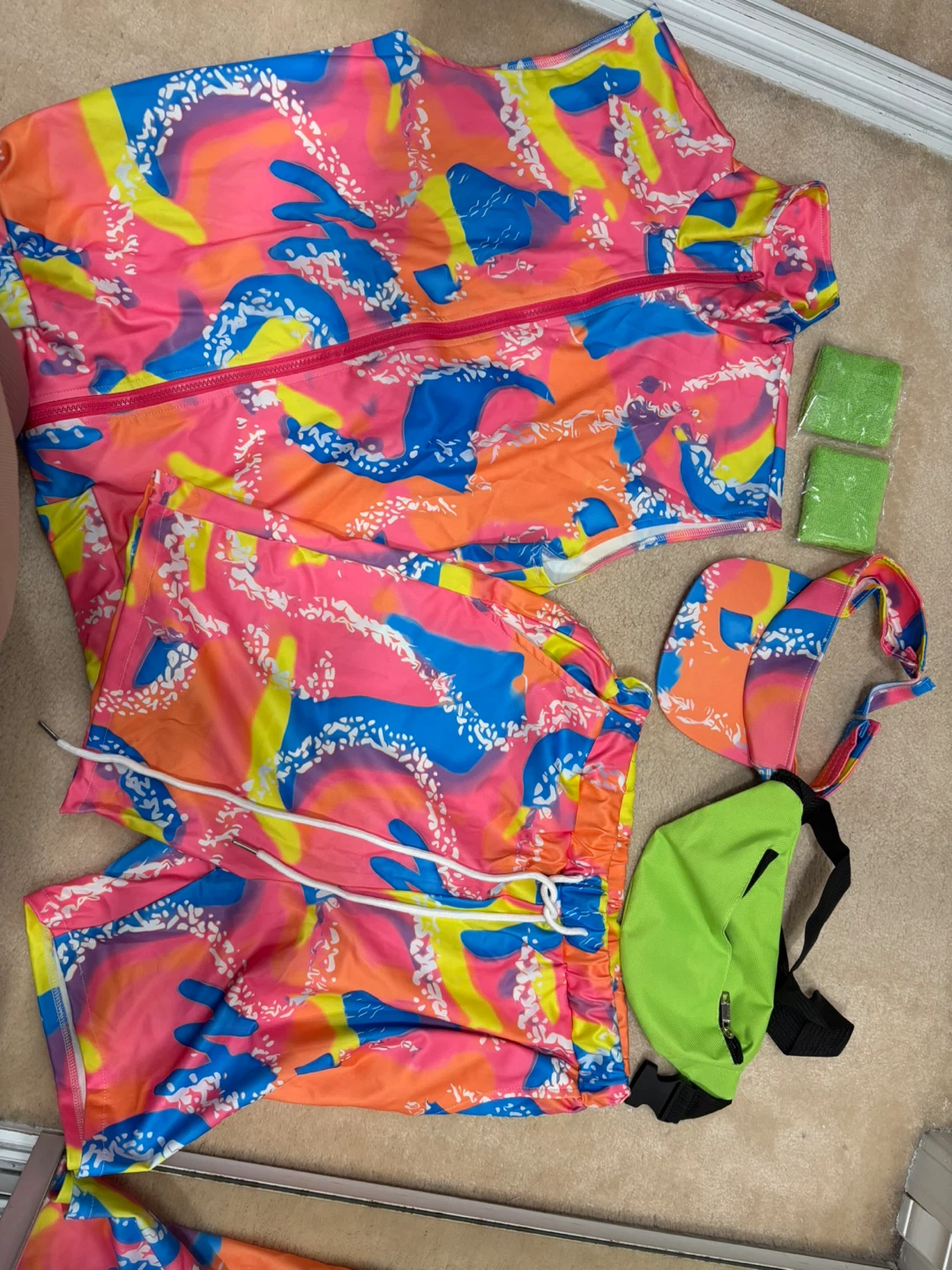 New 4-Piece Outfit Set - Pink, Blue, Yellow