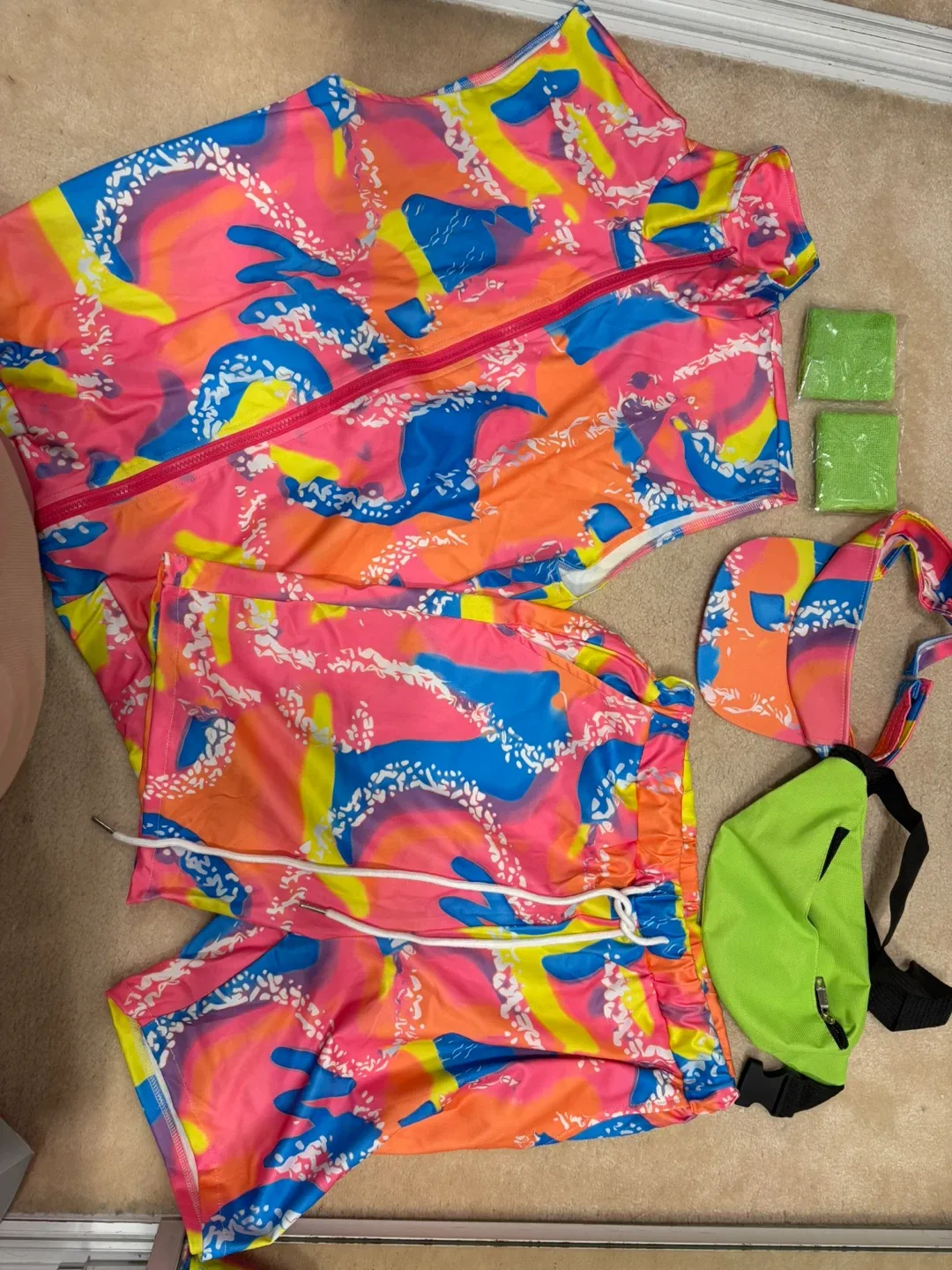 New 4-Piece Outfit Set - Pink, Blue, Yellow image indicator(2)