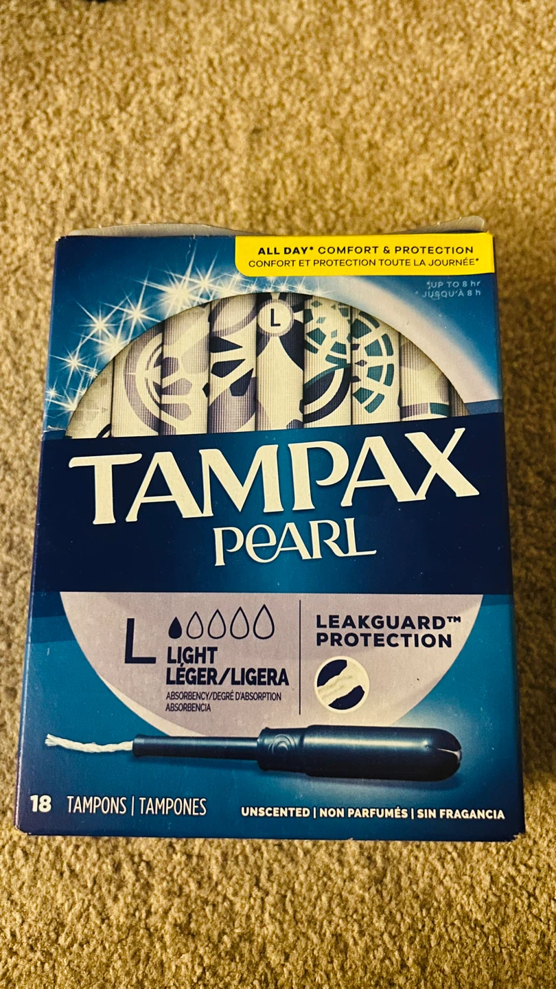 Tampax Pearl Light Tampons, 18 count