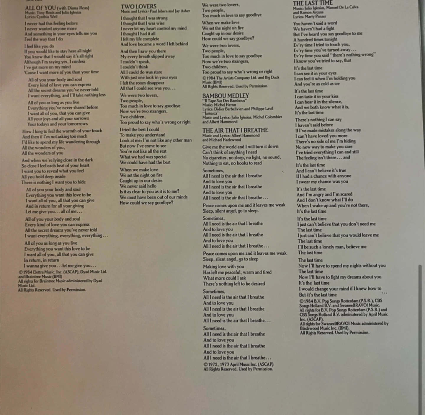 Julio Iglesias Vinyl Album - photo 5