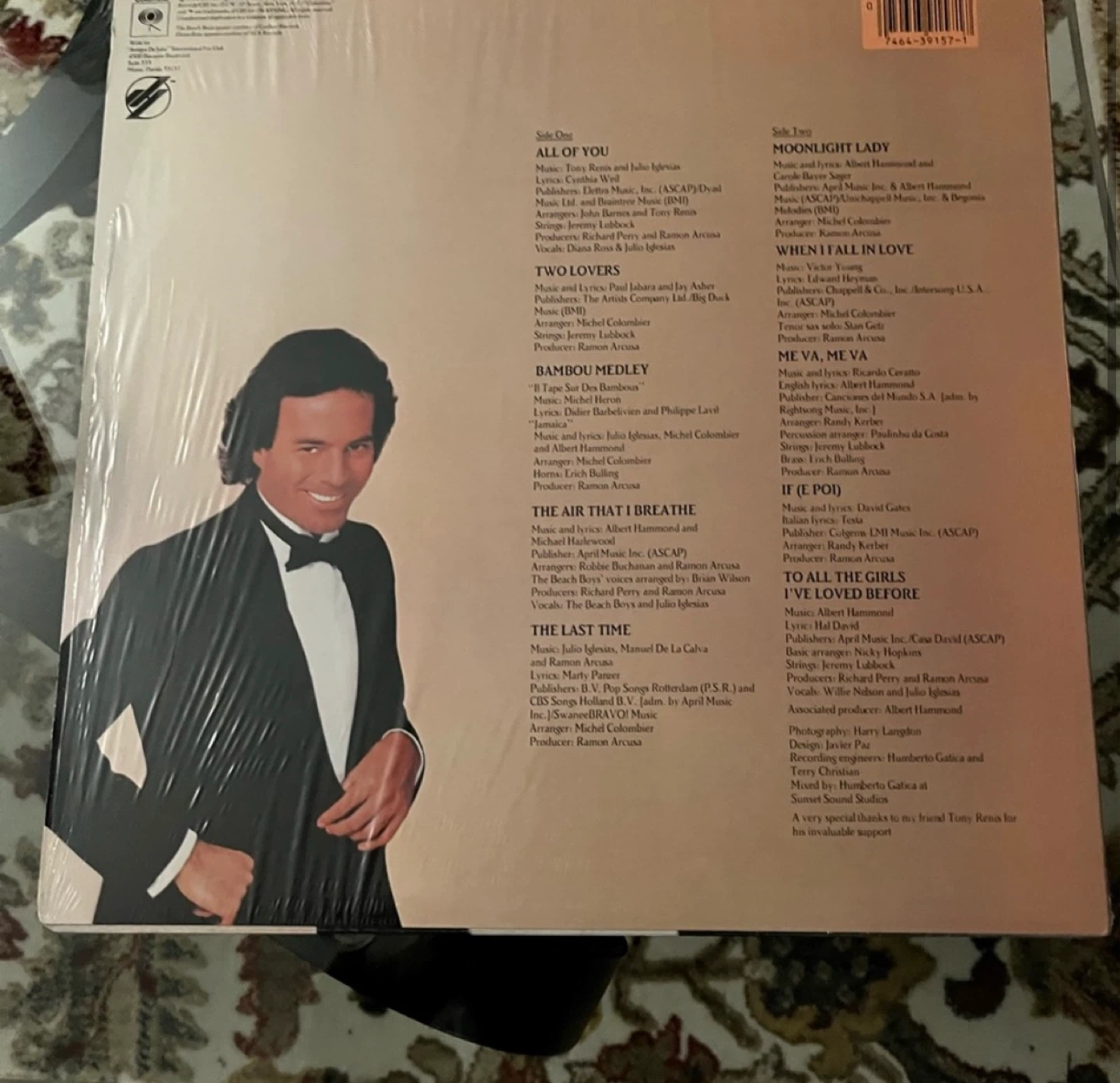 Julio Iglesias Vinyl Album - photo 2