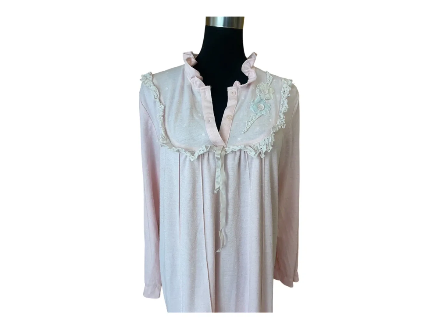 RARE Vintage 80s Pink Nightgown Dress image indicator(3)