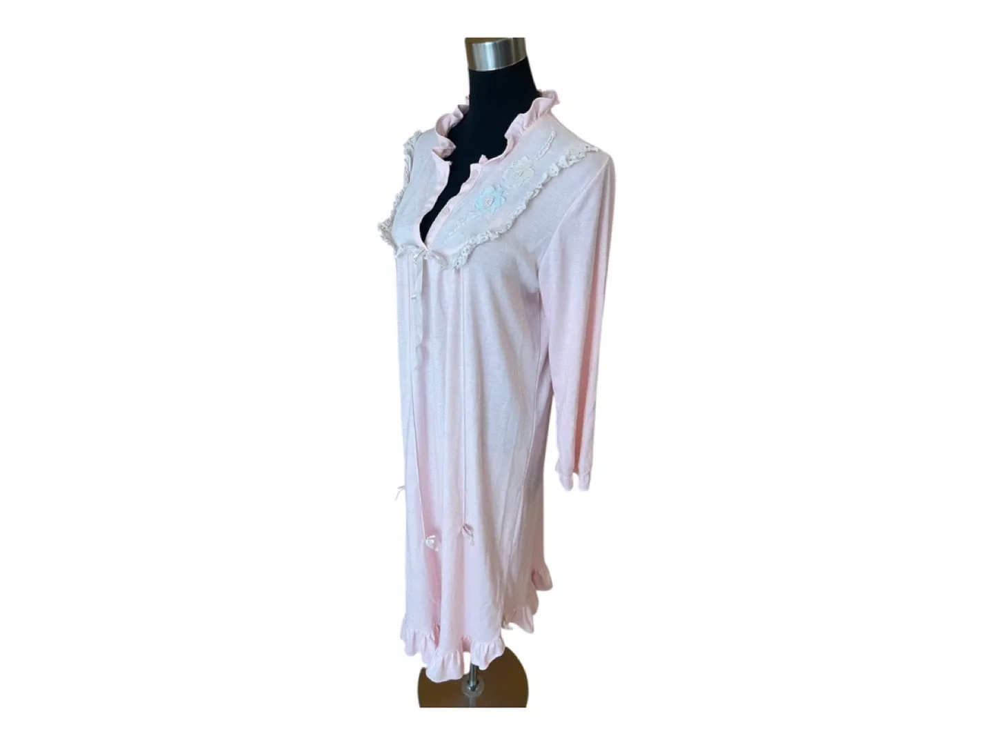 RARE Vintage 80s Pink Nightgown Dress image indicator(6)