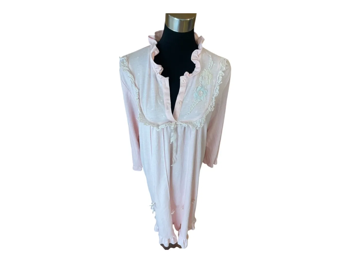 RARE Vintage 80s Pink Nightgown Dress image indicator(2)