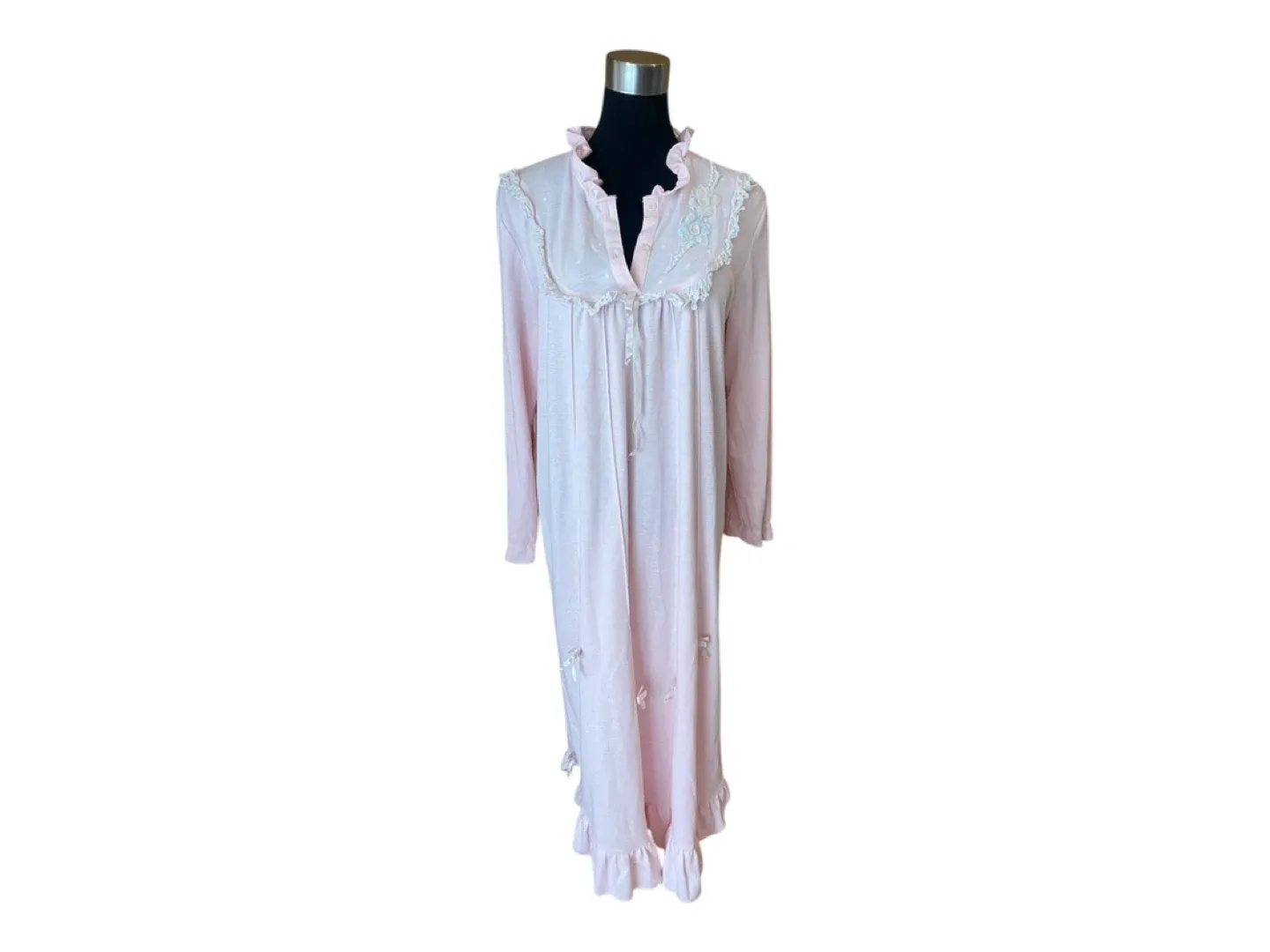 RARE Vintage 80s Pink Nightgown Dress
