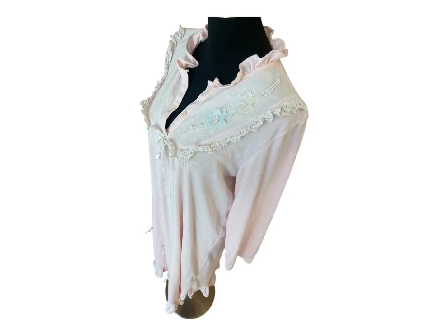 RARE Vintage 80s Pink Nightgown Dress image indicator(7)