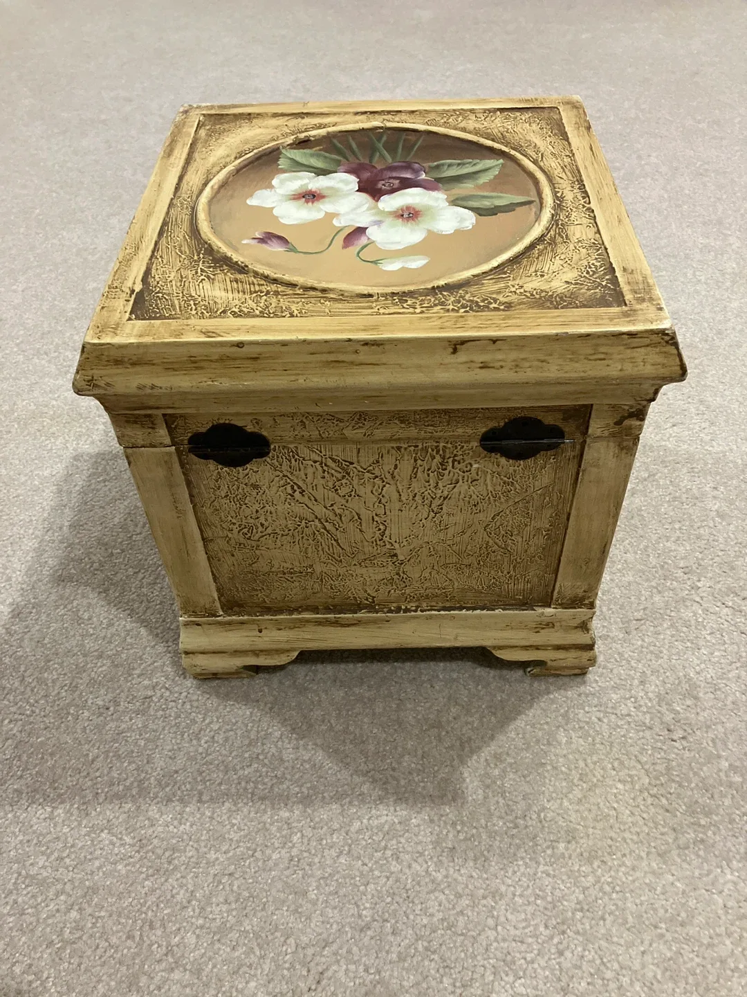 Vintage Floral Painted Storage Box image indicator(4)