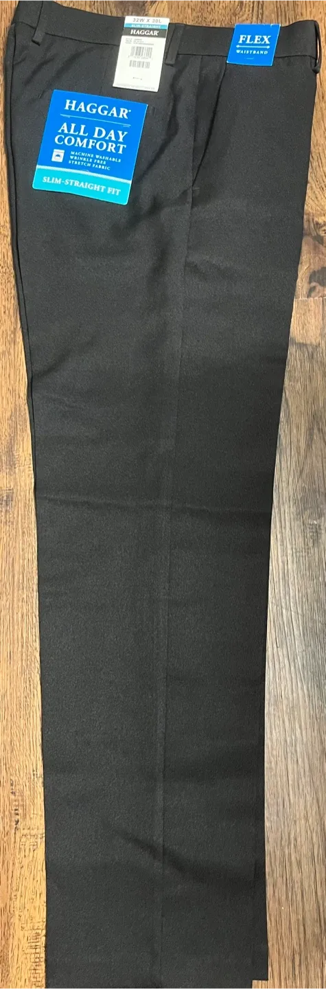 Haggar Slim-Straight All Day Comfort Pants 32x30 image indicator(2)