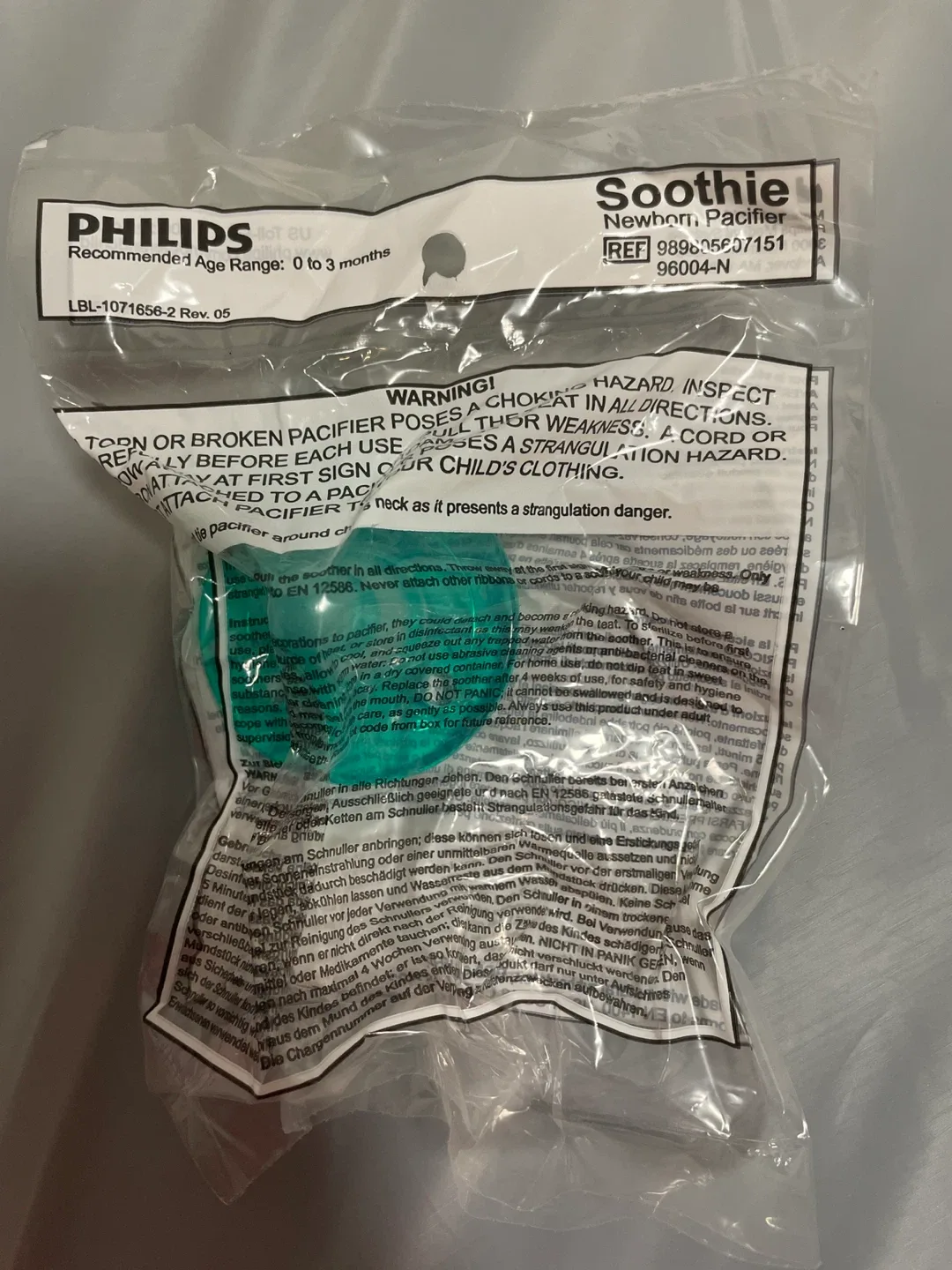 🥕New Philips Soothie Newborn Pacifier thumbnail