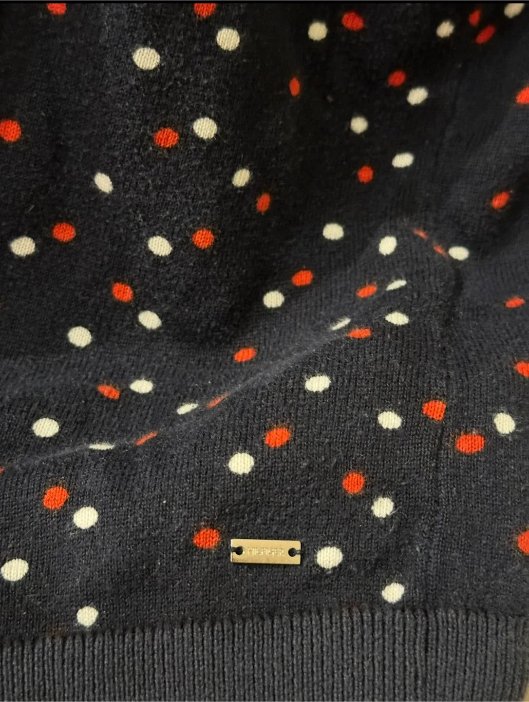 Tommy Hilfiger Cardigan - Navy with Polka Dots - Size L image indicator(2)