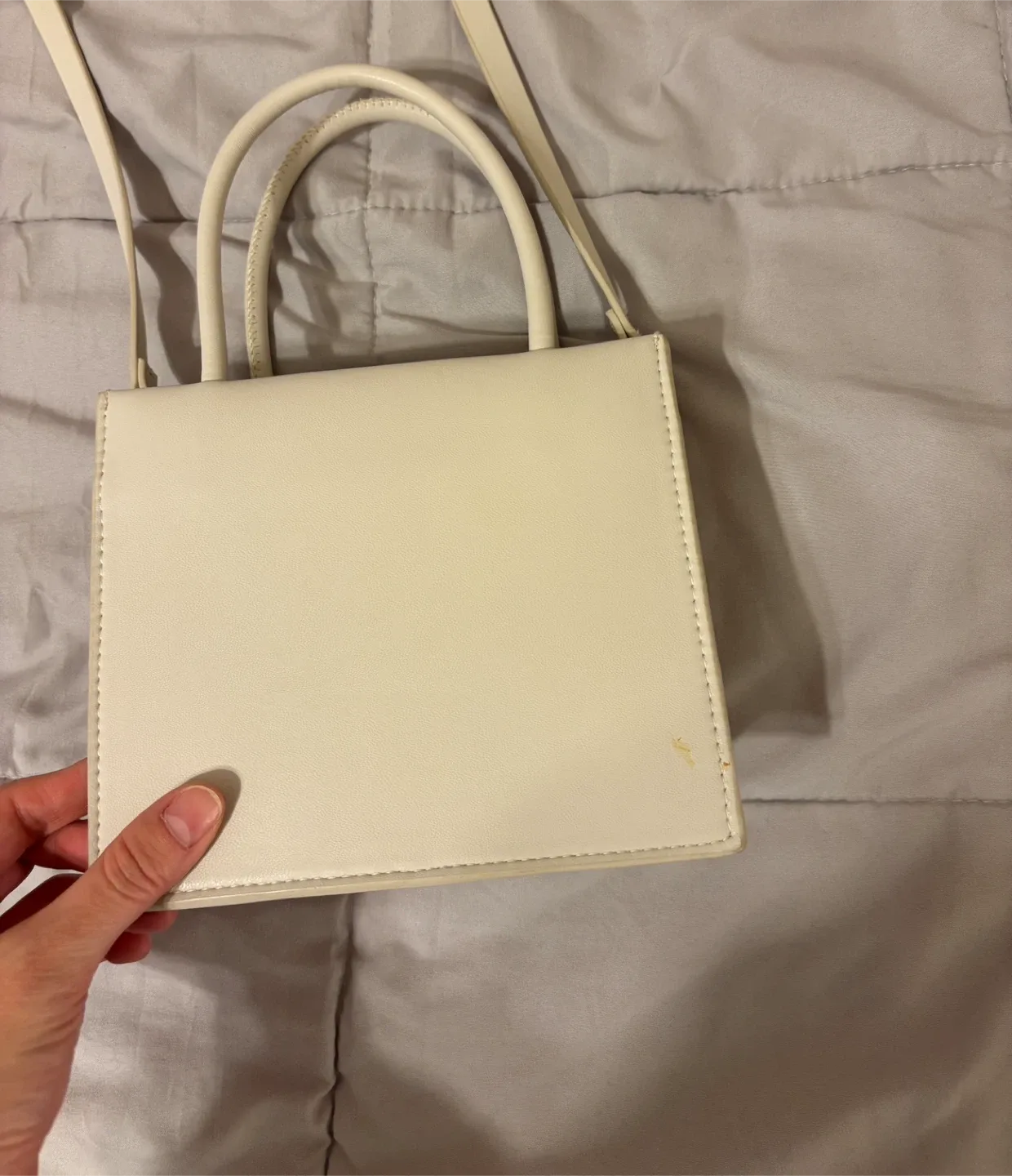 Beige mini Square Crossbody Bag image indicator(2)