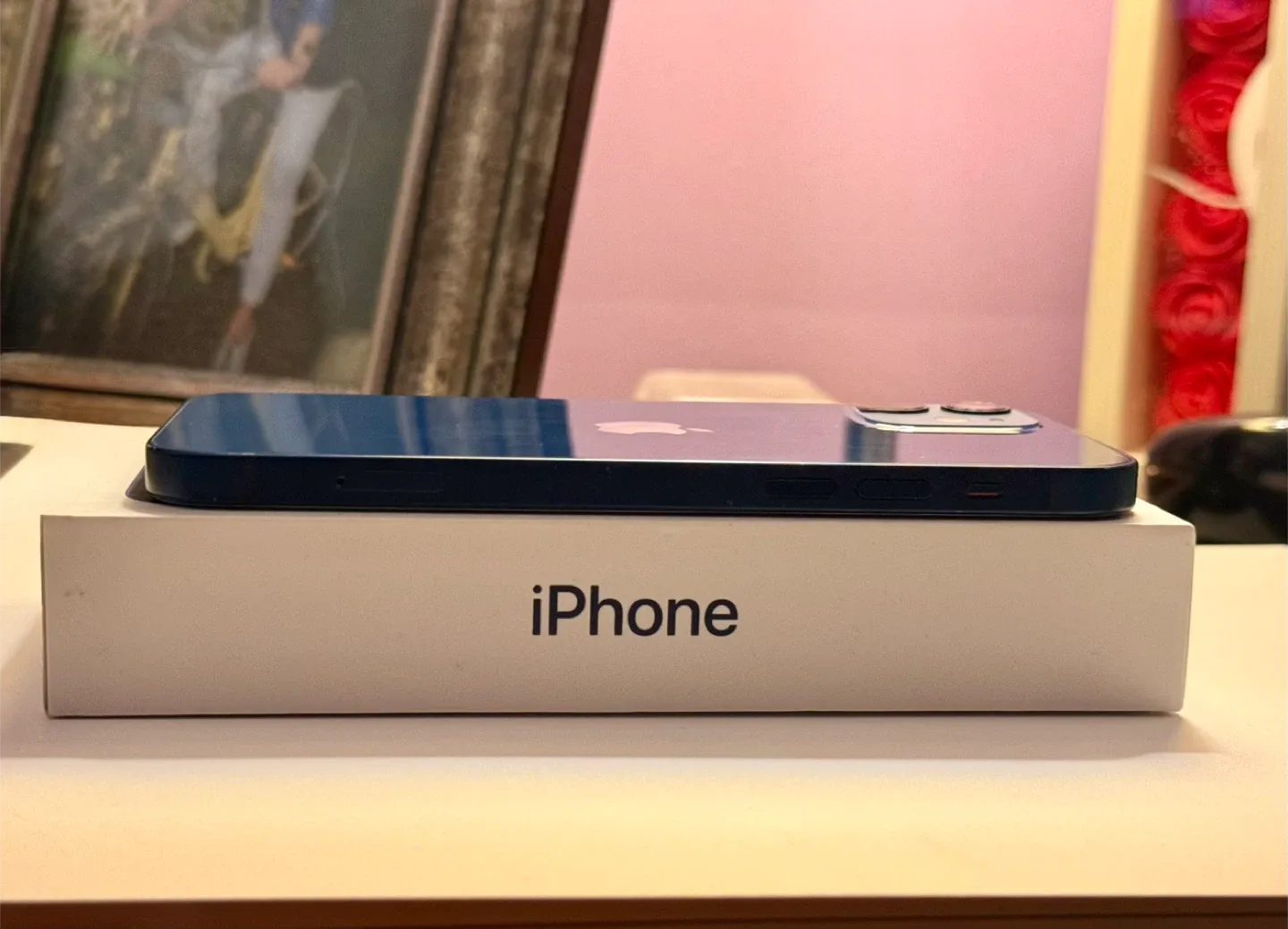 iPhone 12 Blue with Box 128 gig image indicator(2)