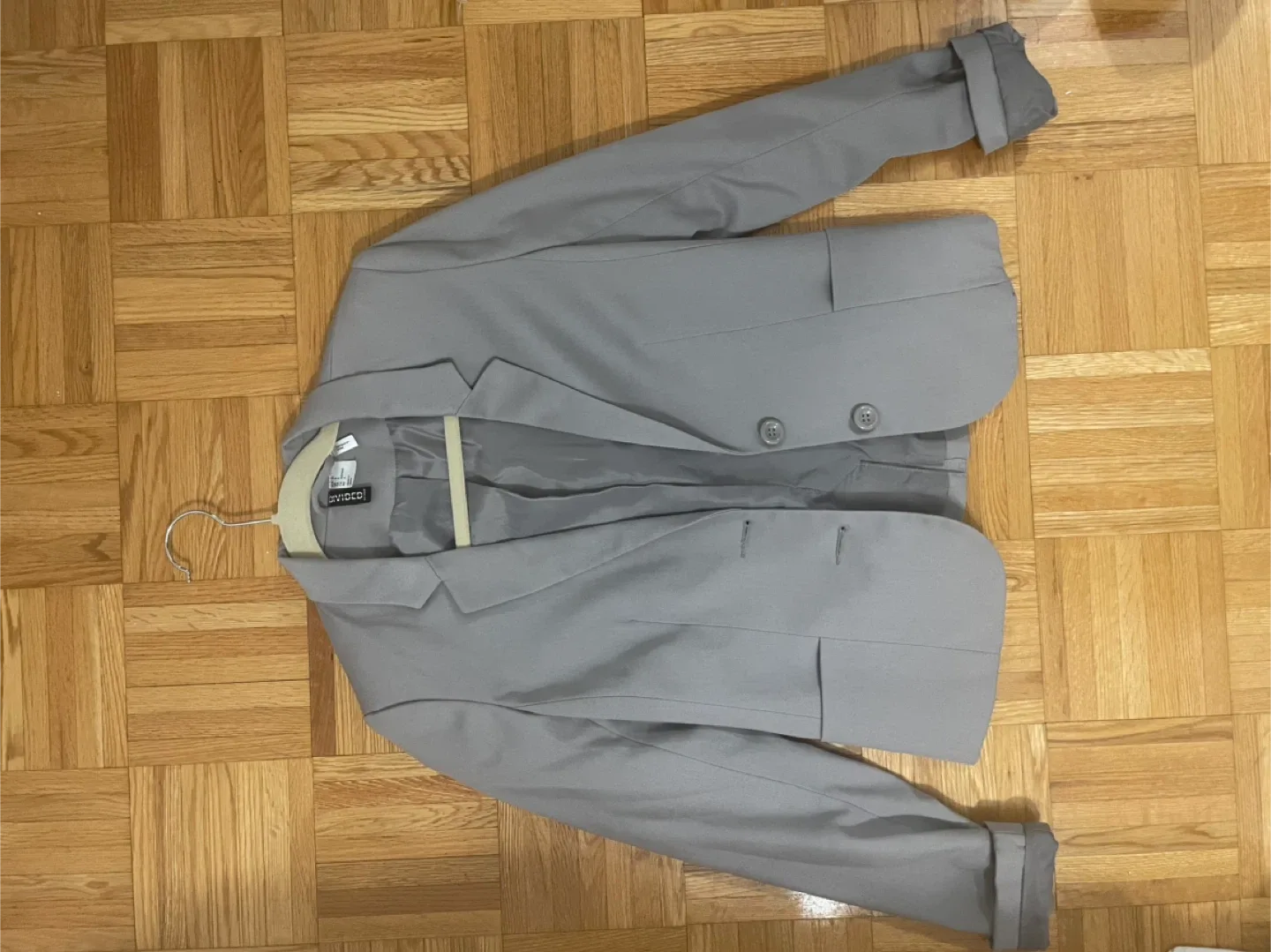 H&M Divided Grey Blazer - Size 6 thumbnail