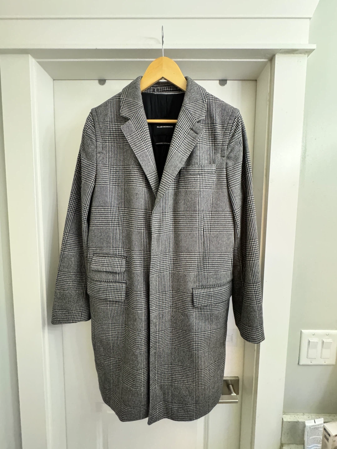 Club Monaco Plaid Coat - Size S/P