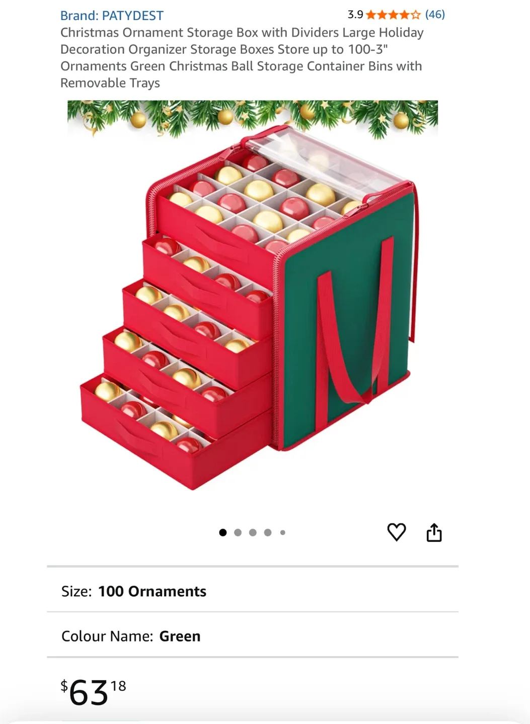 Christmas Ornament Storage Box image indicator(9)