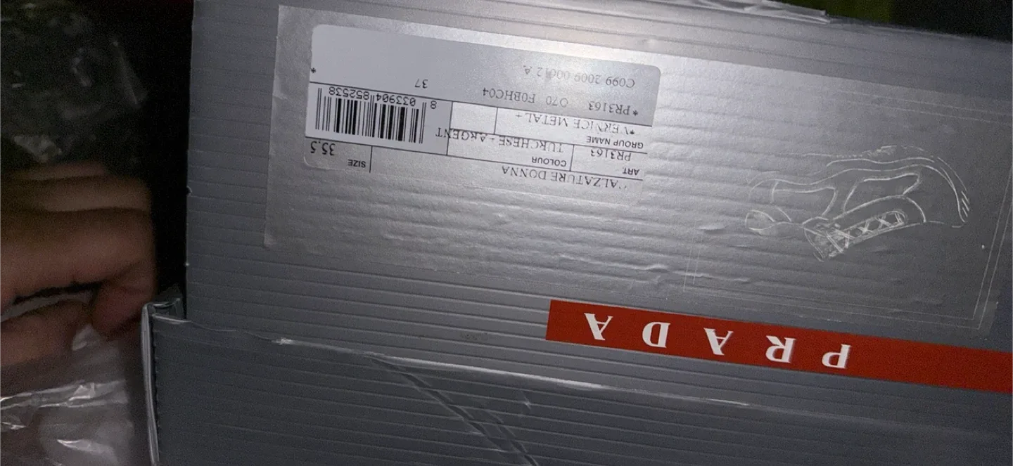 Size  35.5 Prada Green/Silver Sneakers image indicator(3)