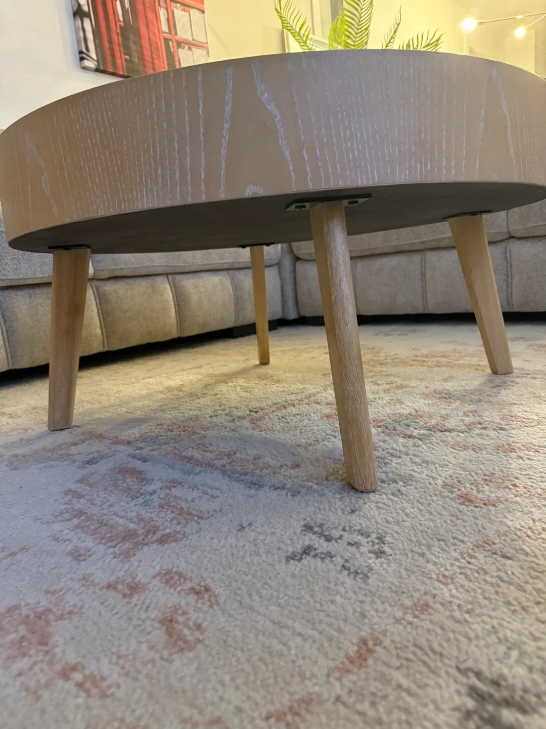 Round Wood Coffee Table image indicator(3)