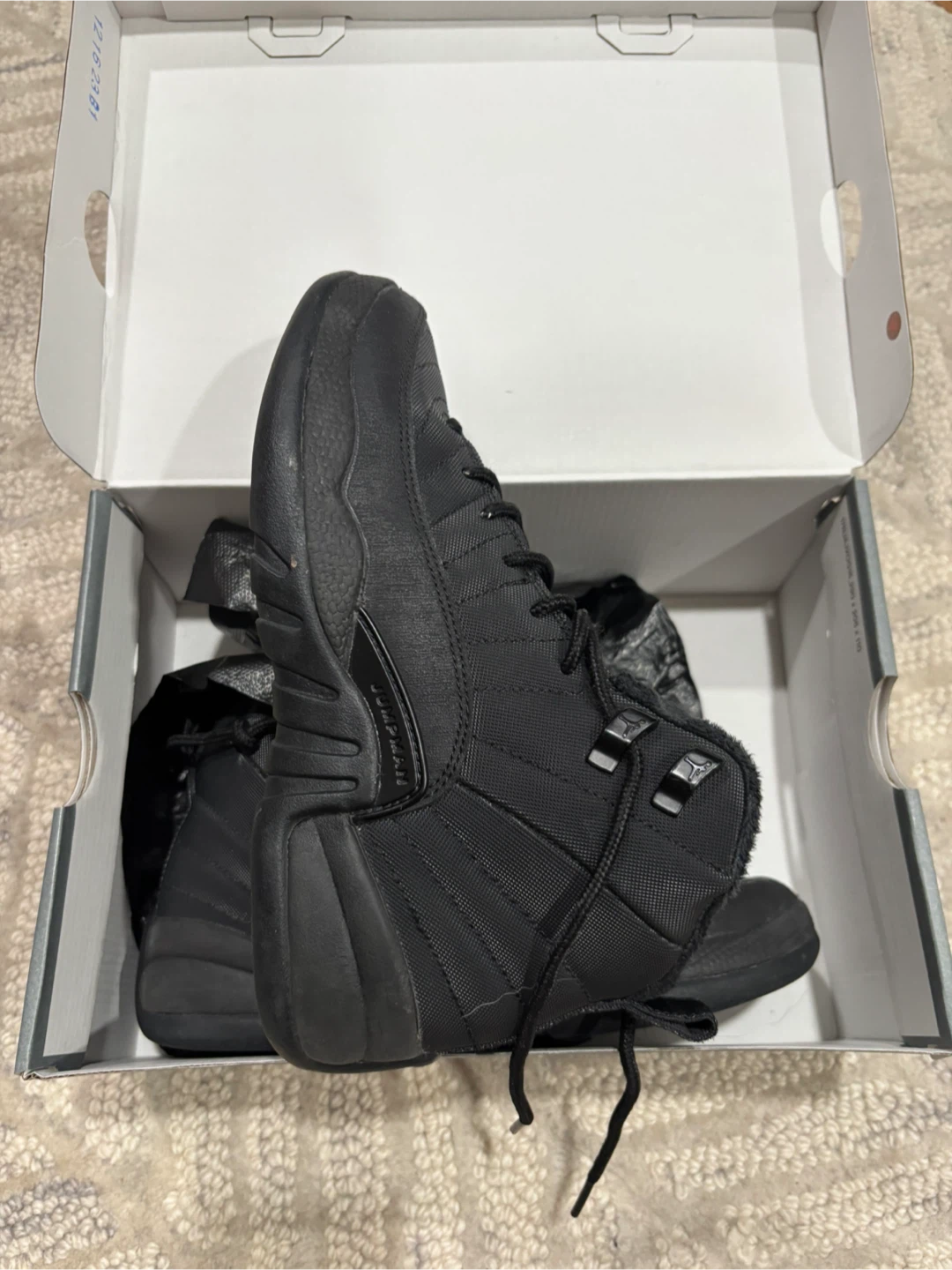 Jordan 12 Retro Winter Black (Size 5Y) - photo 4