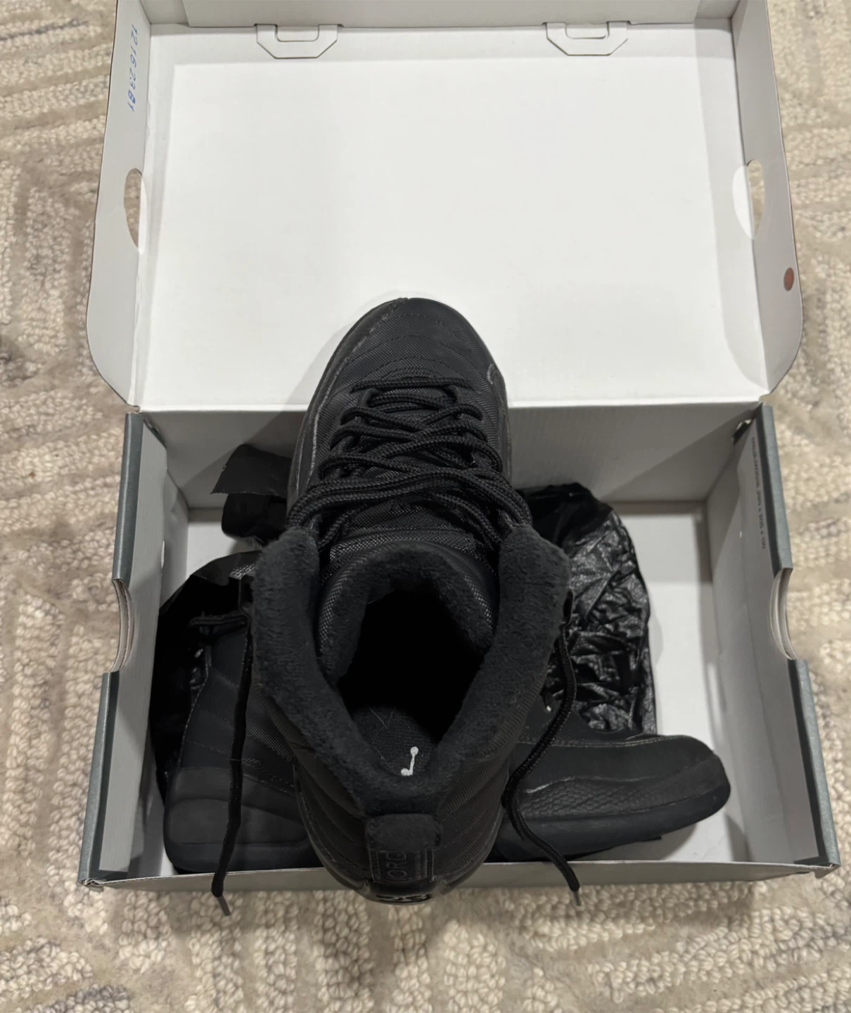 Jordan 12 Retro Winter Black (Size 5Y) - photo 3