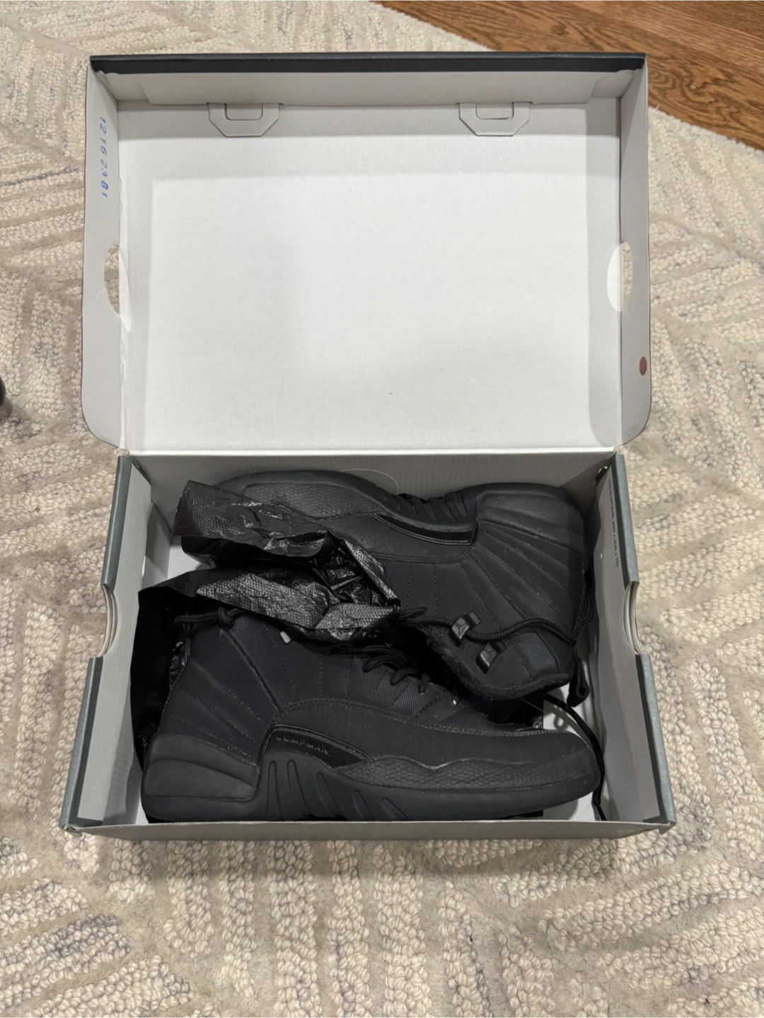 Jordan 12 Retro Winter Black (Size 5Y) - photo 2