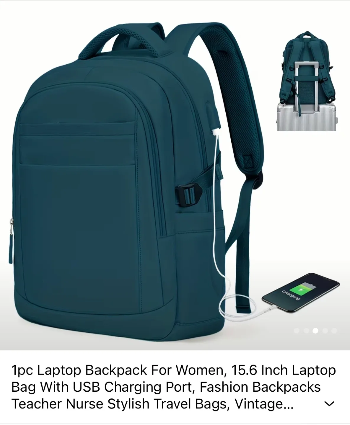 Laptop Backpack with USB Charging Port image indicator(4)