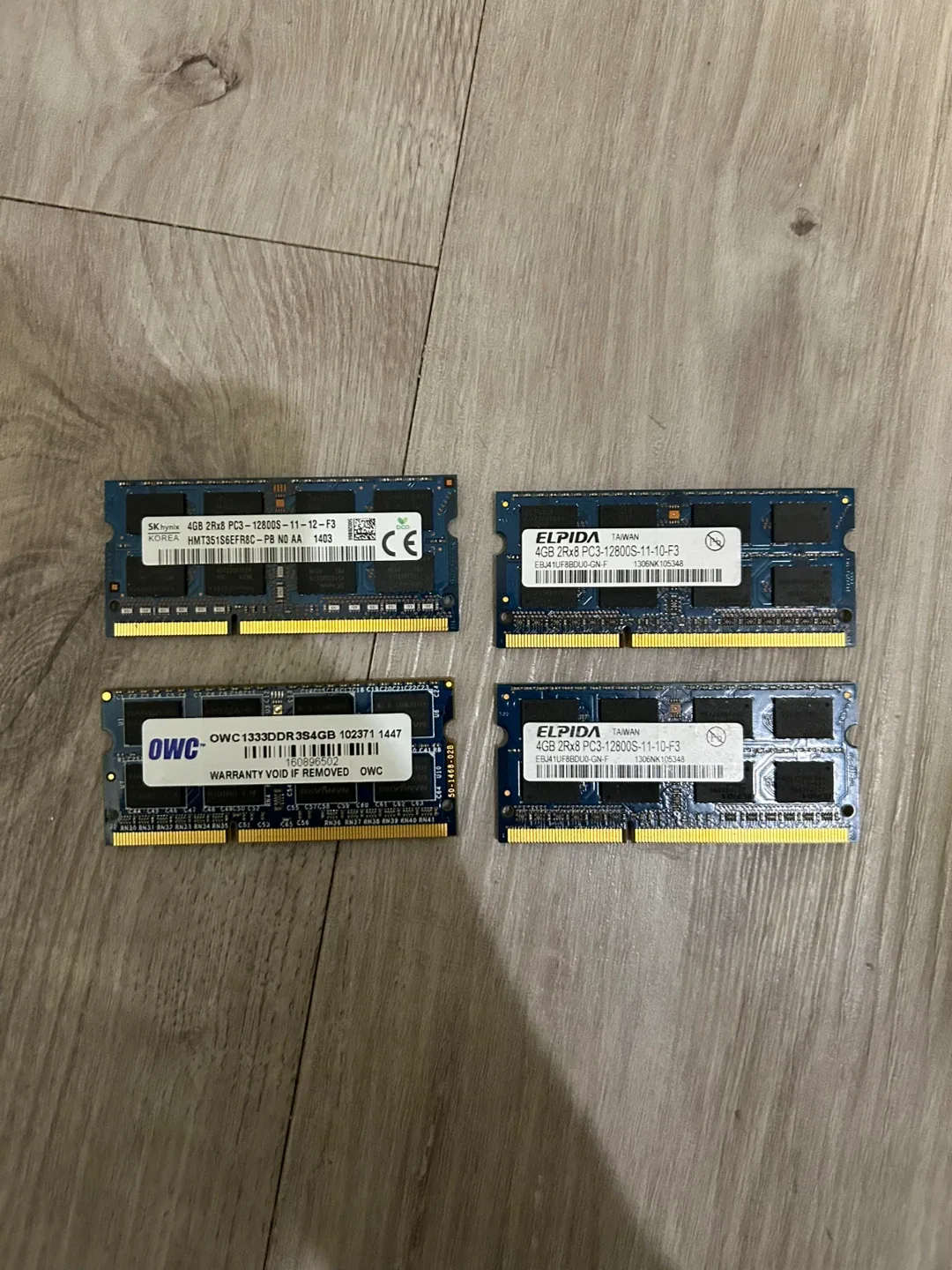4x4GB DDR3 Laptop Ram