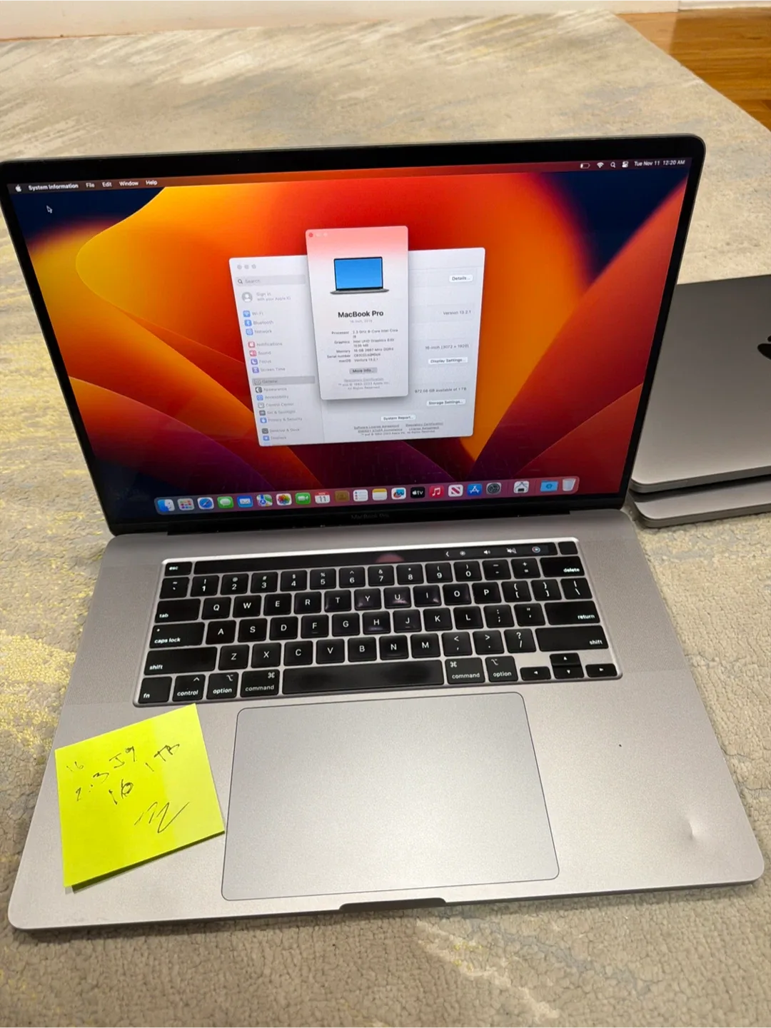 MacBook Pro 16” 1tb i9 16gb ram thumbnail