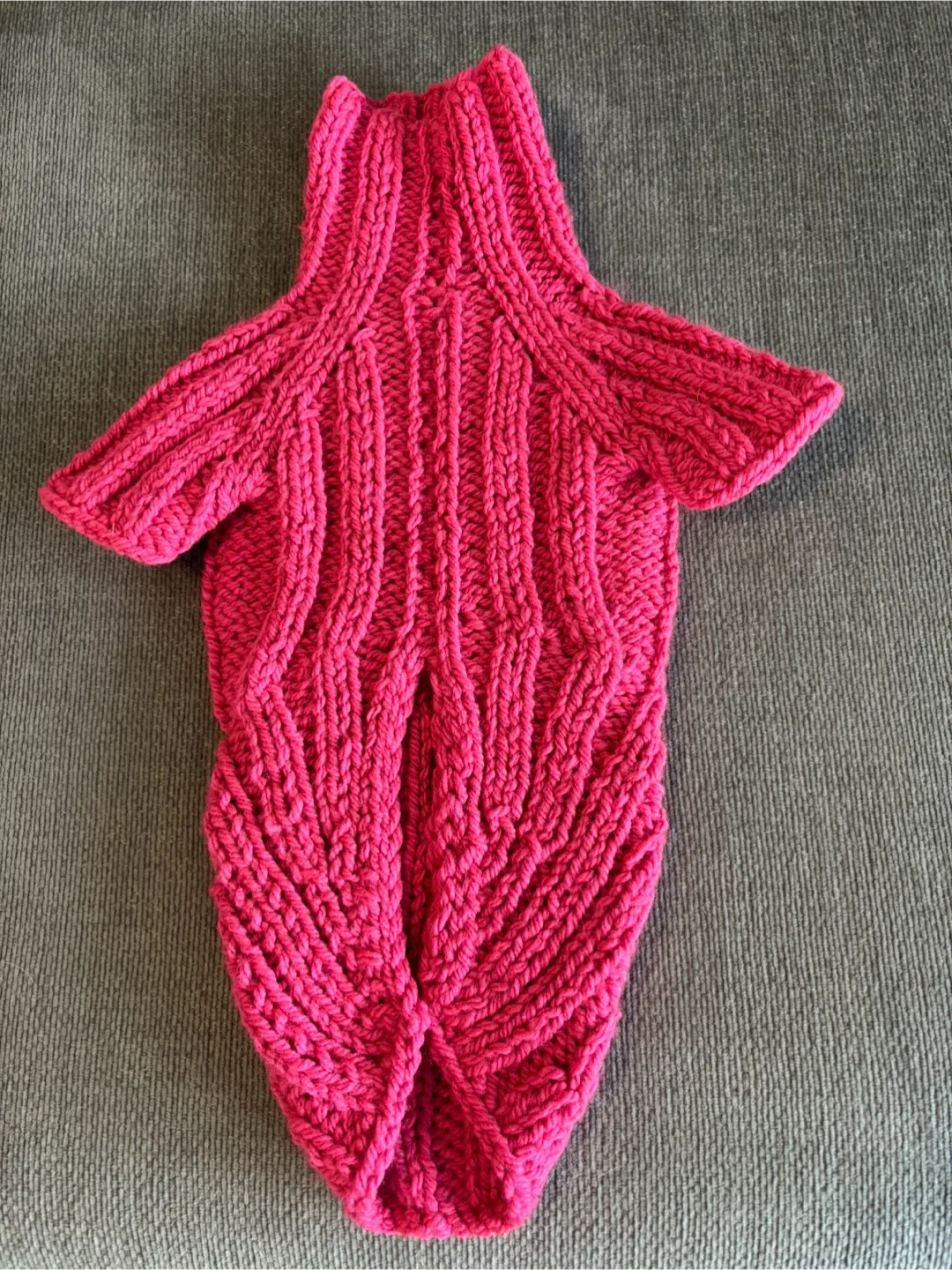 Handmade Knitted Dog Sweater – Size S image indicator(3)