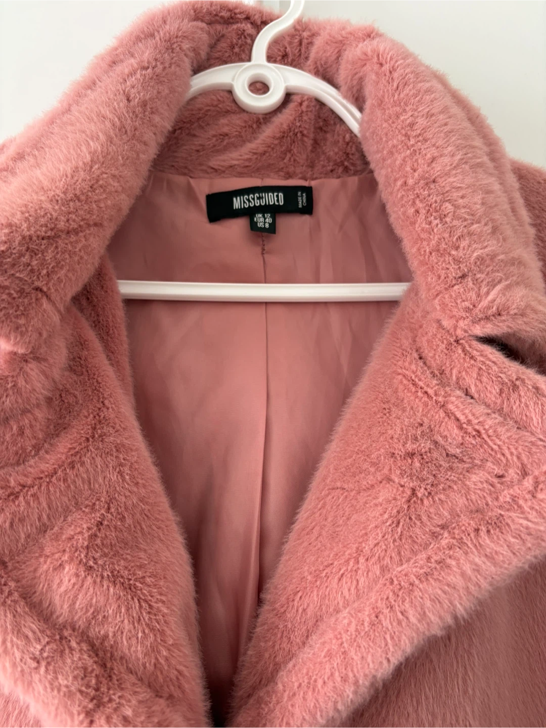 Missguided soft pinkFaux Fur Coat, Size XL )14 - photo 4