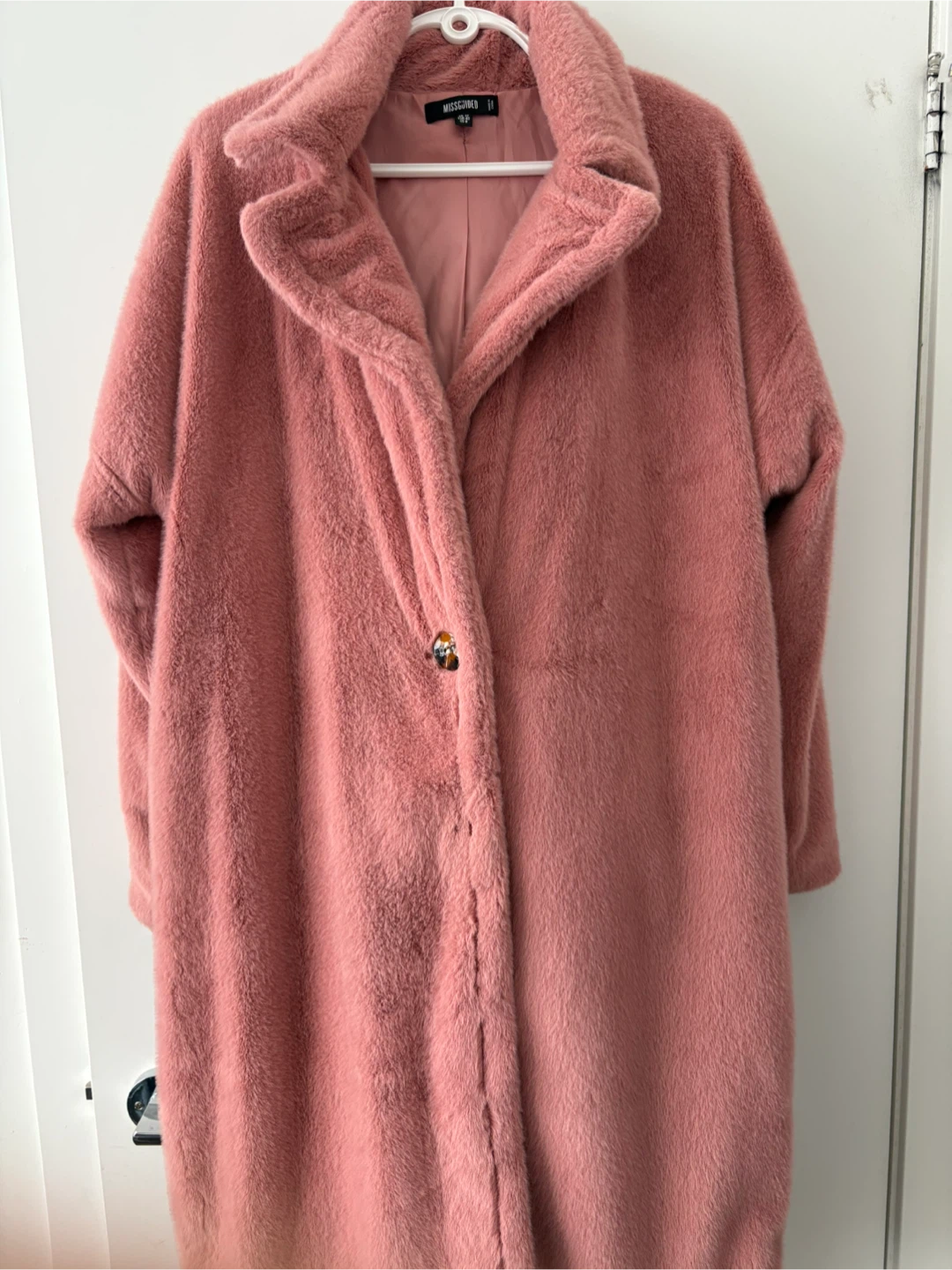 Missguided soft pinkFaux Fur Coat, Size XL )14 - photo 3