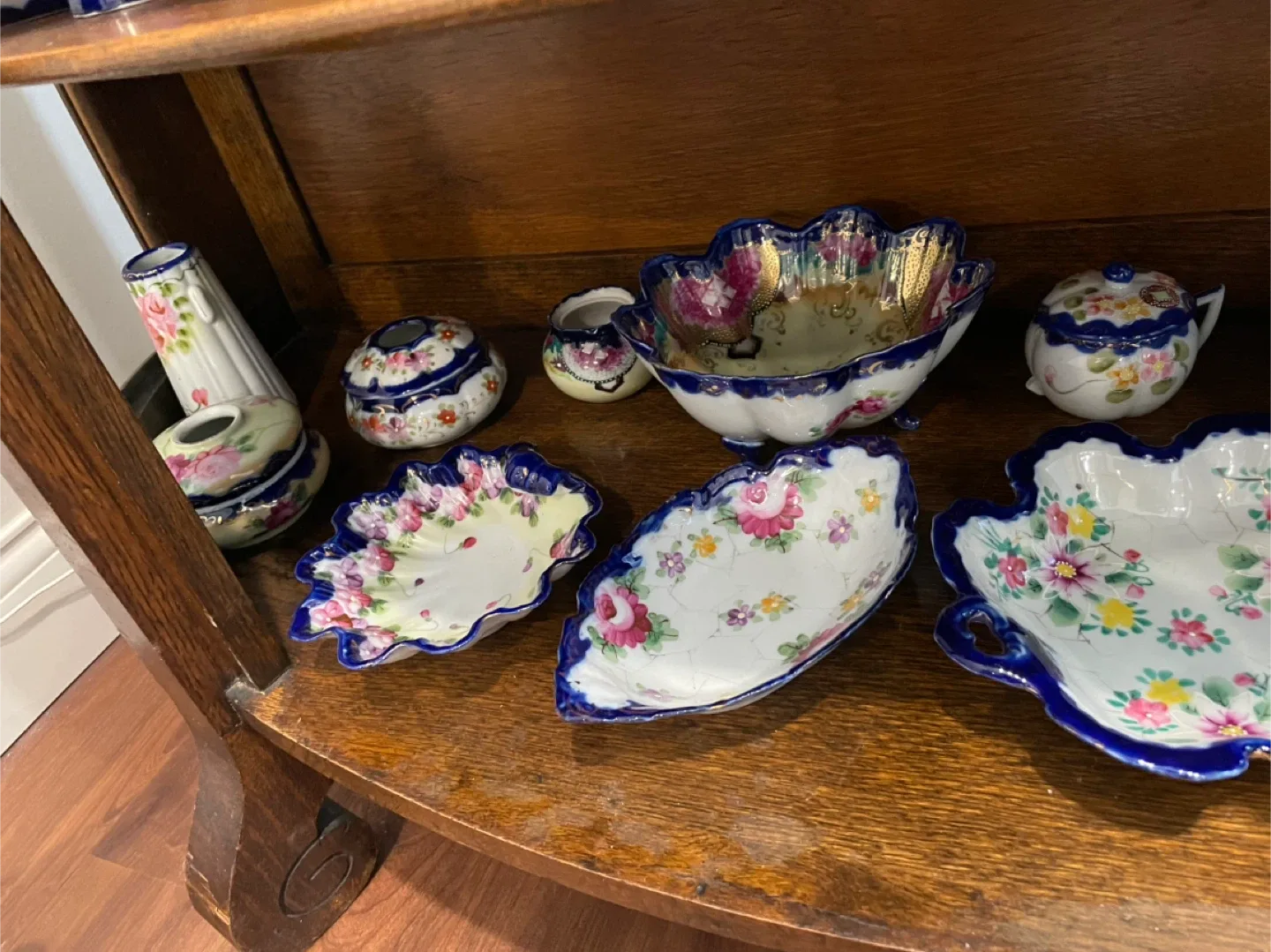 Hand-painted Nippon China Dish Set image indicator(9)