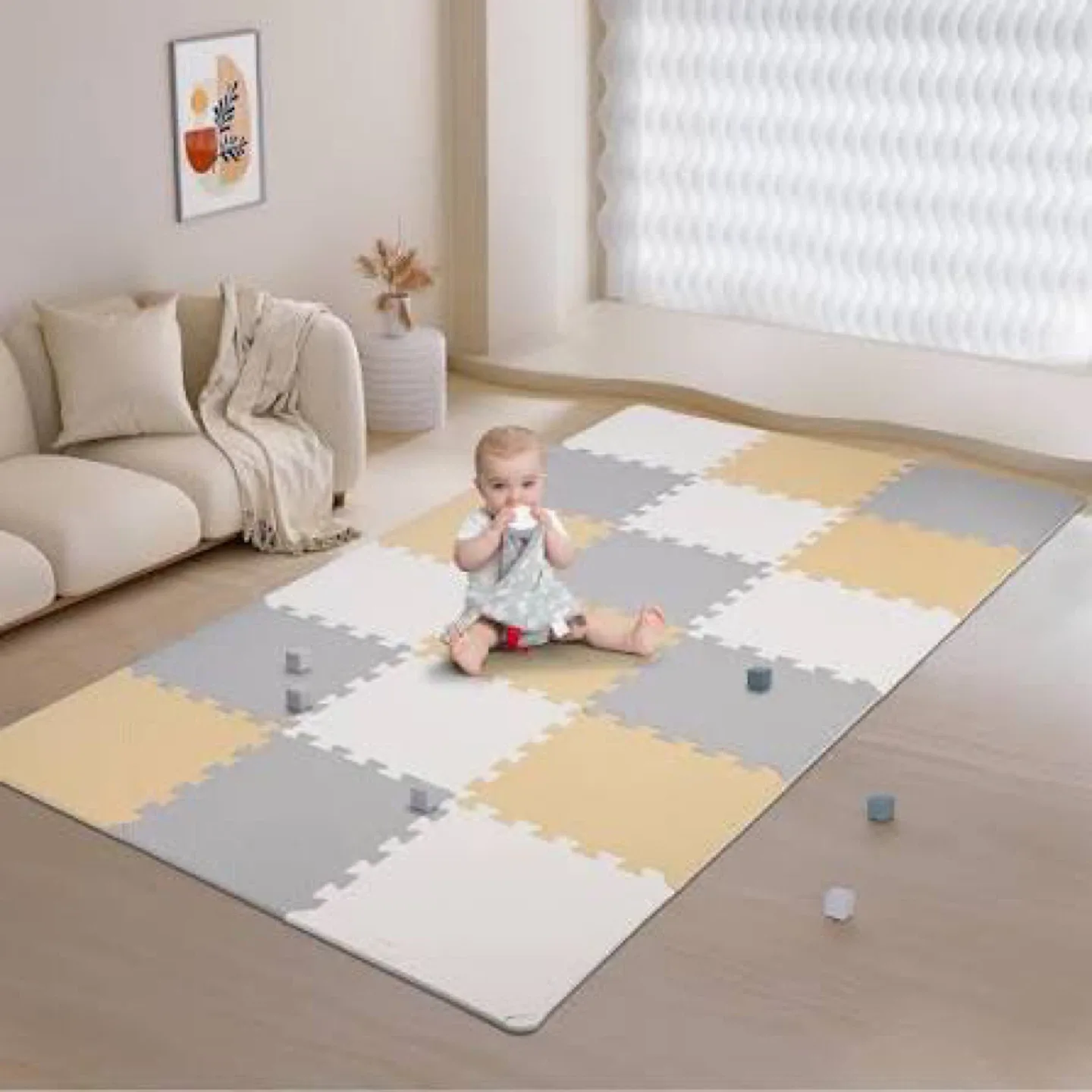 9 Pieces - Baby Play Area Soft Cushion Floor Mats image indicator(6)