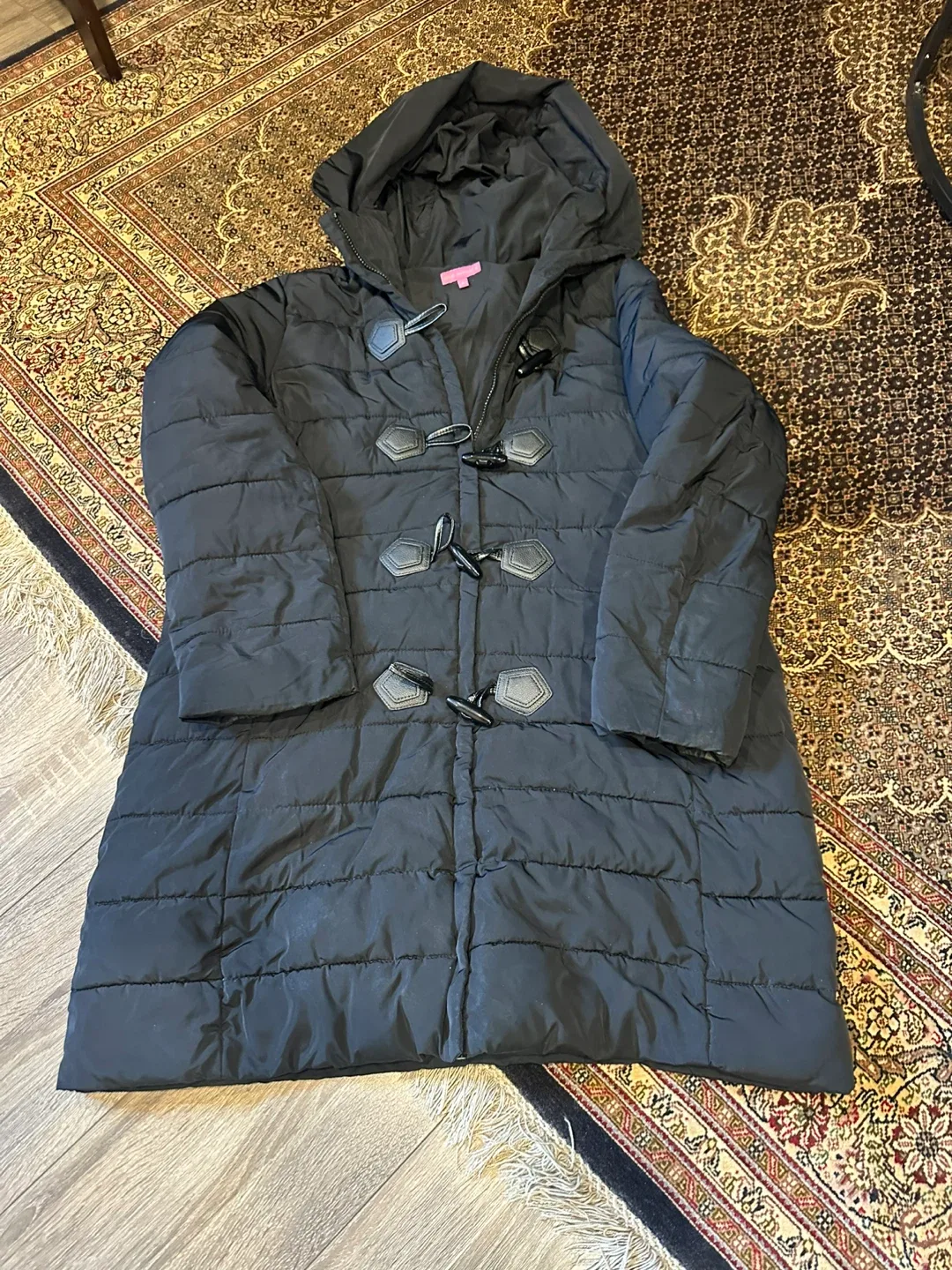 Adolfo Dominguez Black Puffer Coat - Size S image indicator(2)