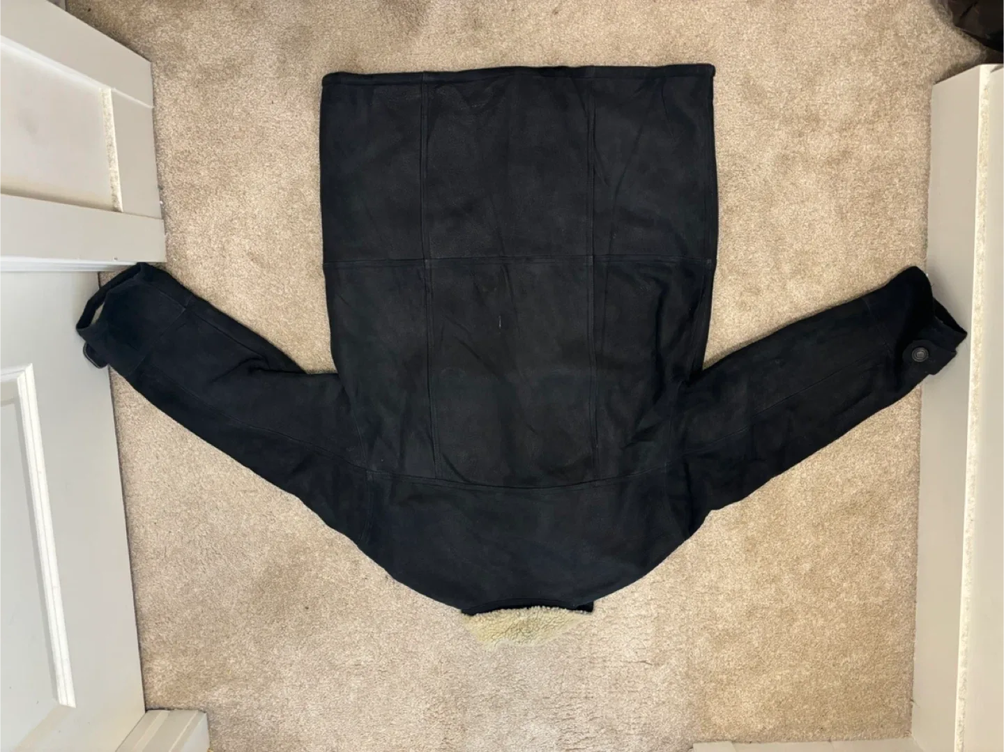 Black Suede Shearling Coat image indicator(5)