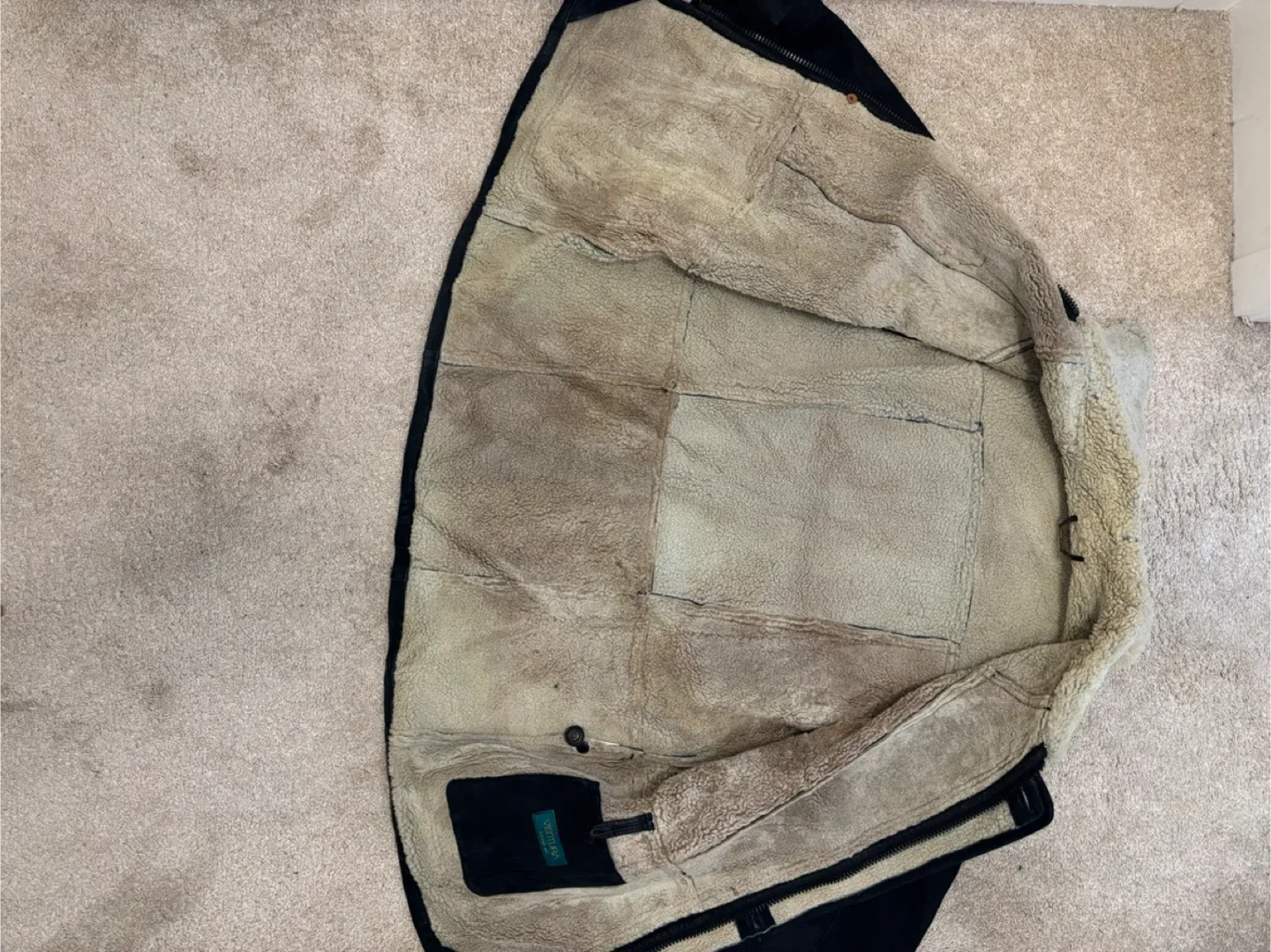 Black Suede Shearling Coat image indicator(2)