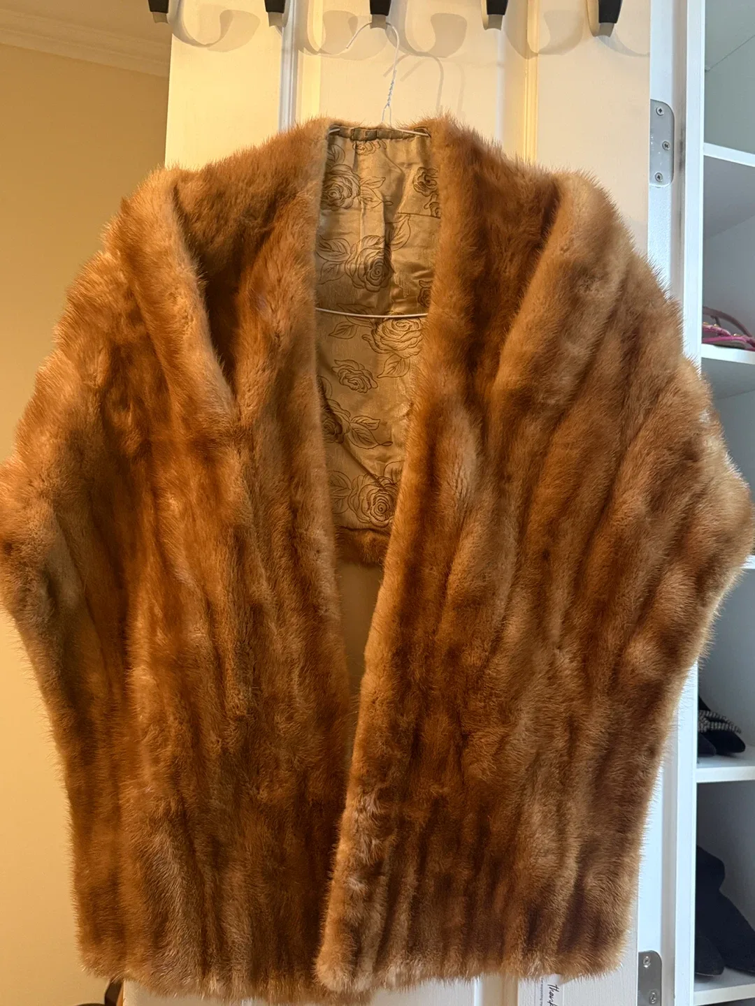 Vintage Fur Stole - Brown