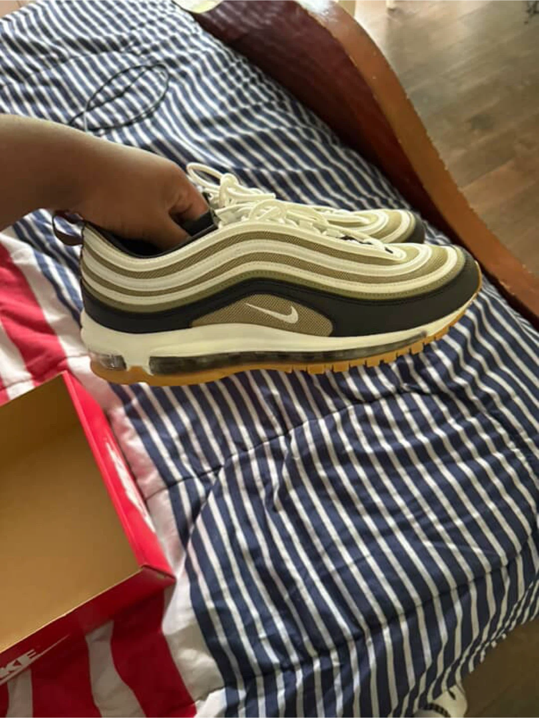 Nike Air Max 97 Olive/Black, Size 10.5 - photo 4