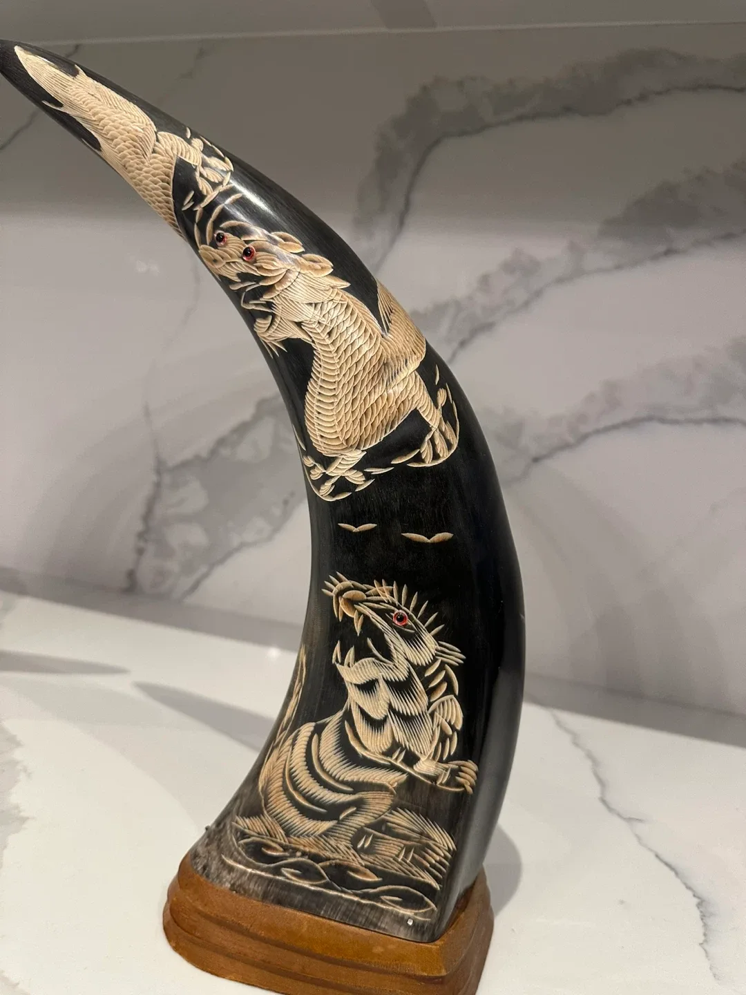 Pair of Carved Horn Figurines image indicator(2)